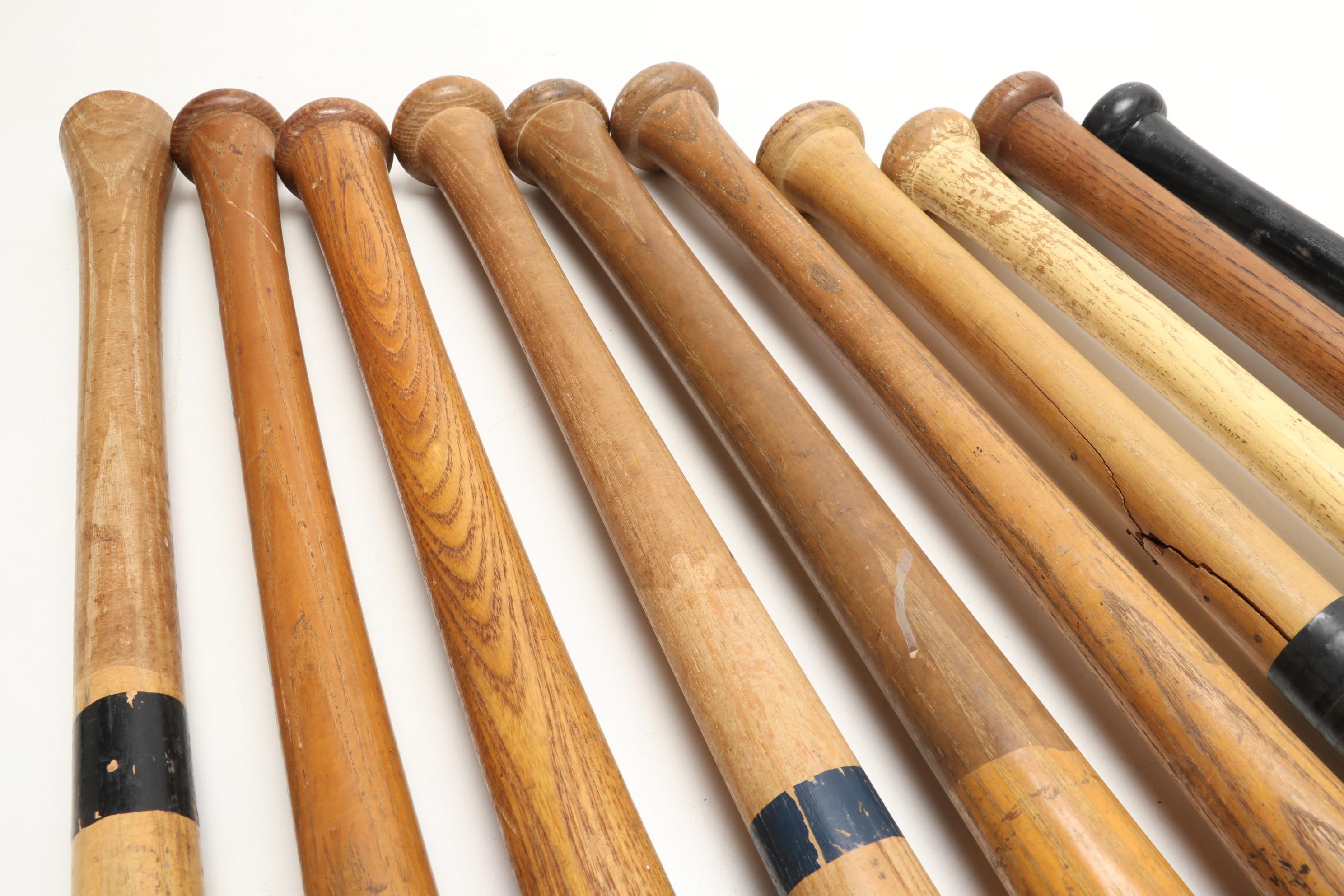 Louisville Slugger, Wilson, and Other Wooden Baseball Bats, 1970s-1990s