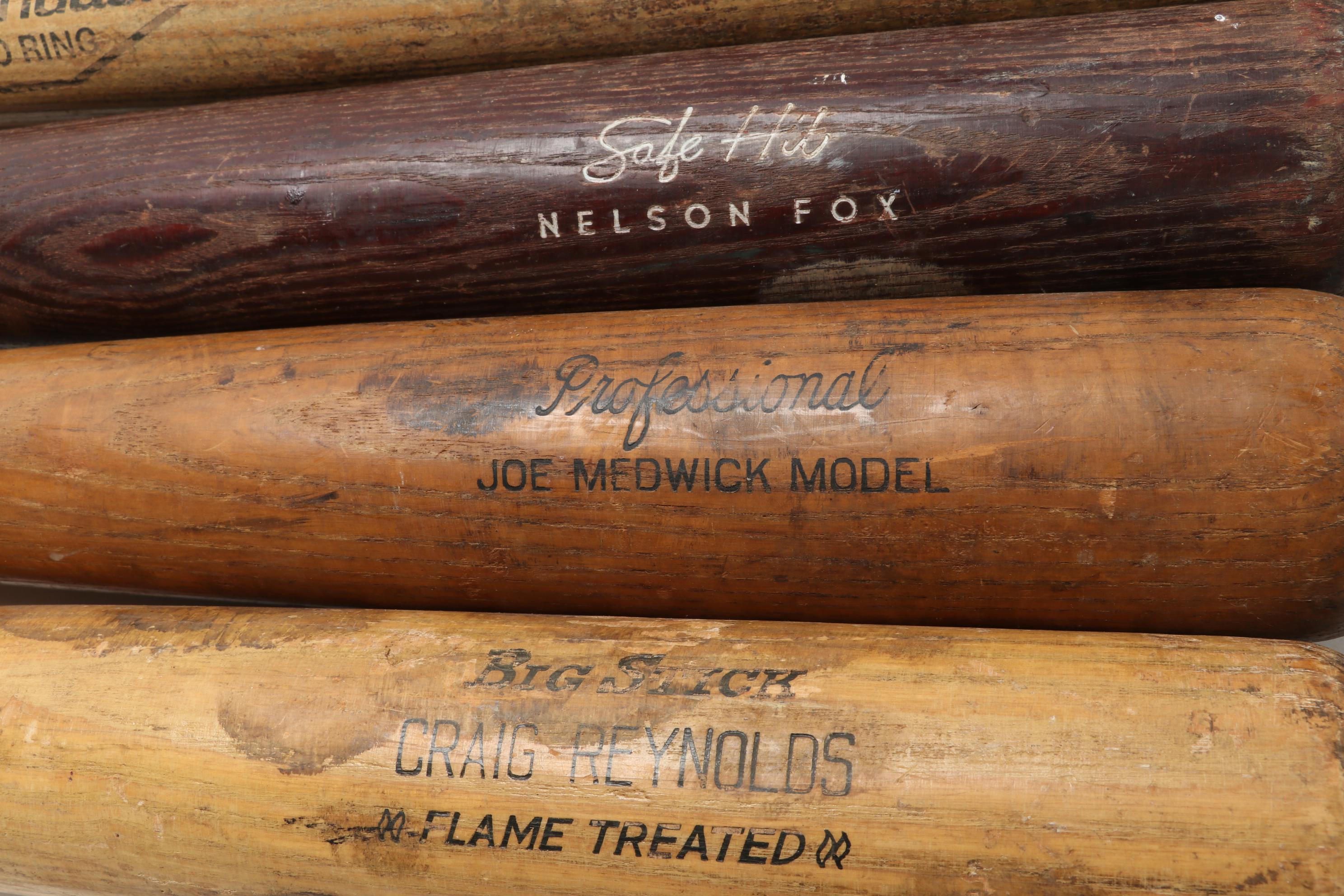 Louisville Slugger, Wilson, and Other Wooden Baseball Bats, 1970s-1990s