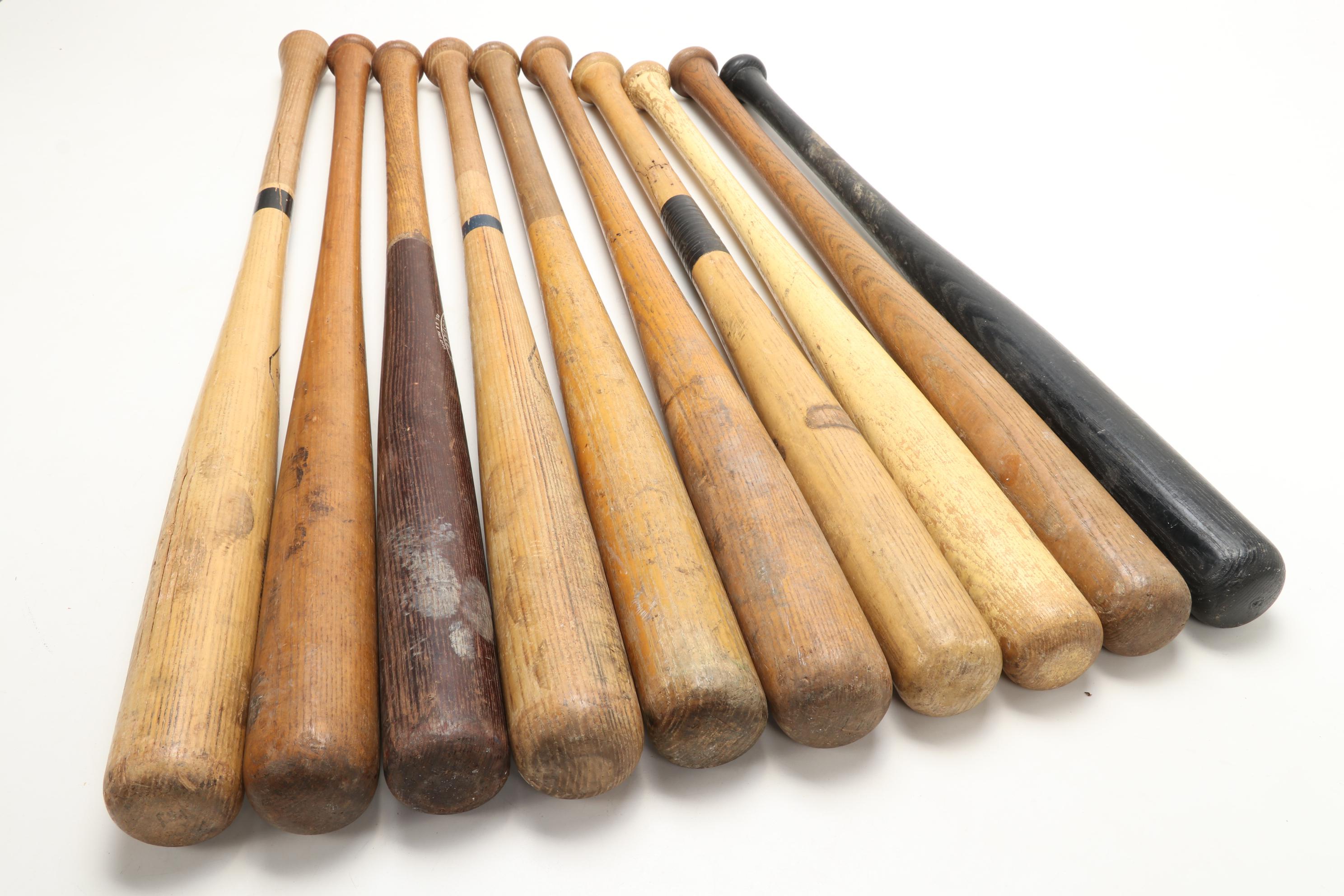 Louisville Slugger, Wilson, and Other Wooden Baseball Bats, 1970s-1990s