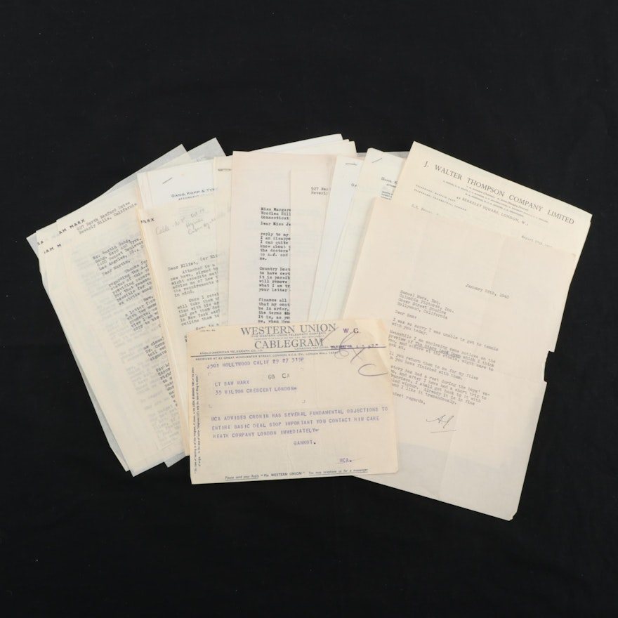 "The Black Bag" and "The Country Doctor" Correspondence and Telegrams, 1950s