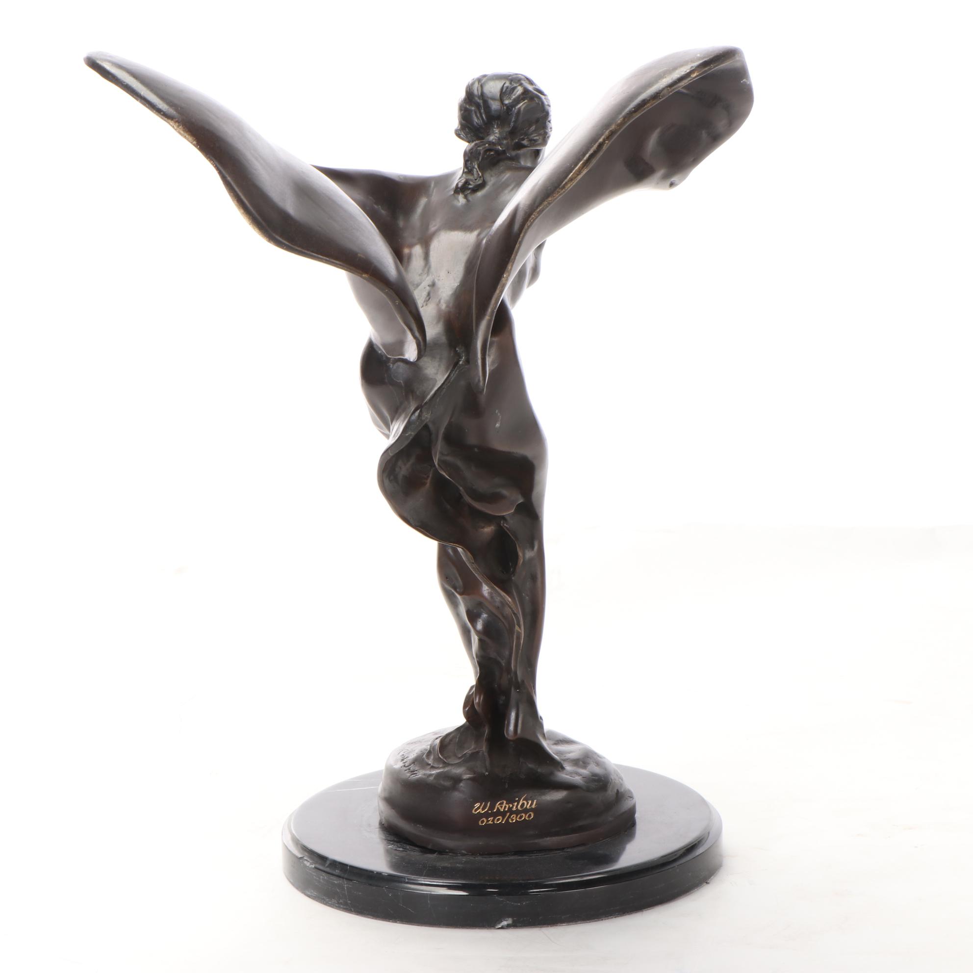 William Aribu Bronze Sculpture "Spirit of Ectasy"