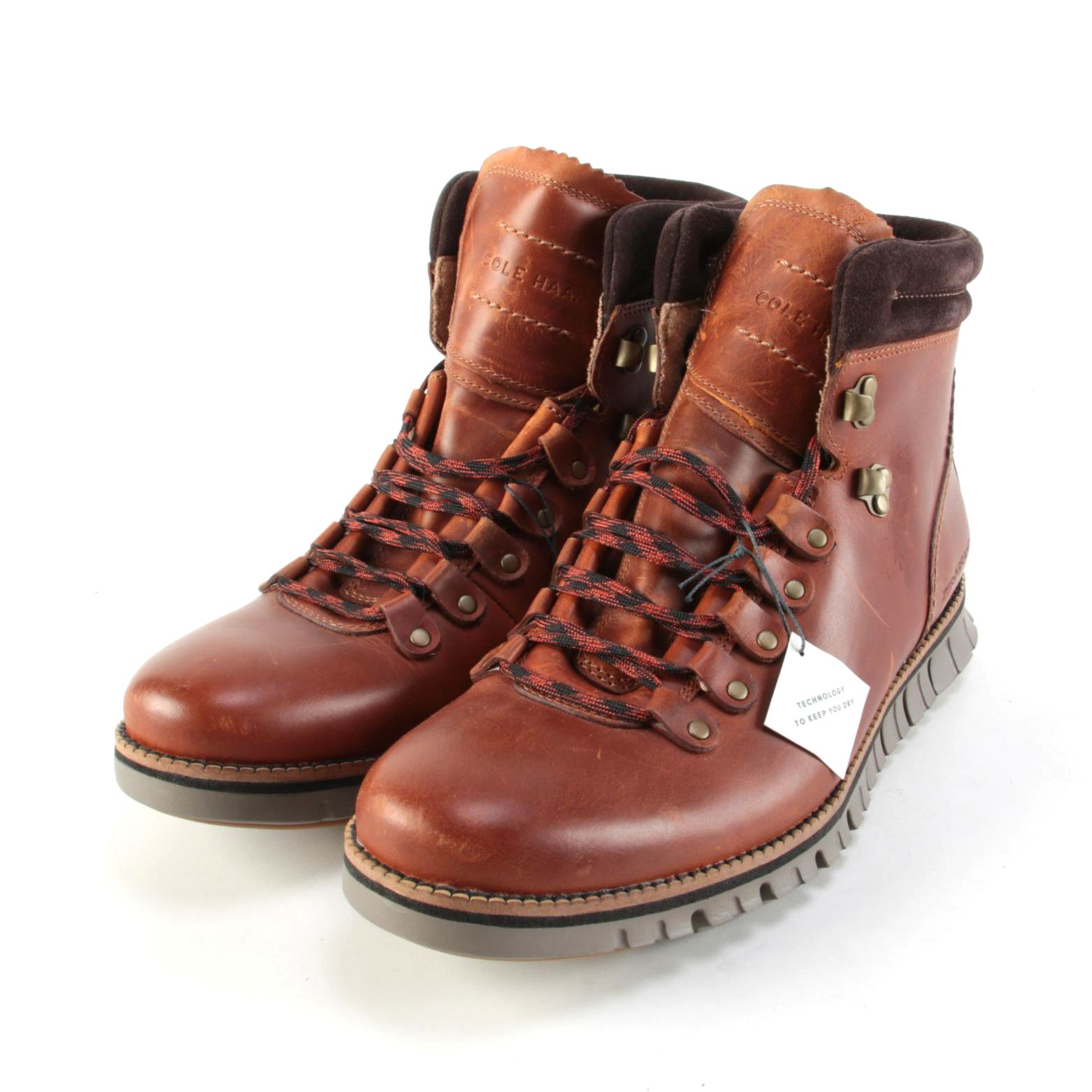 Men's Cole Haan Brown Leather Hiking Boots