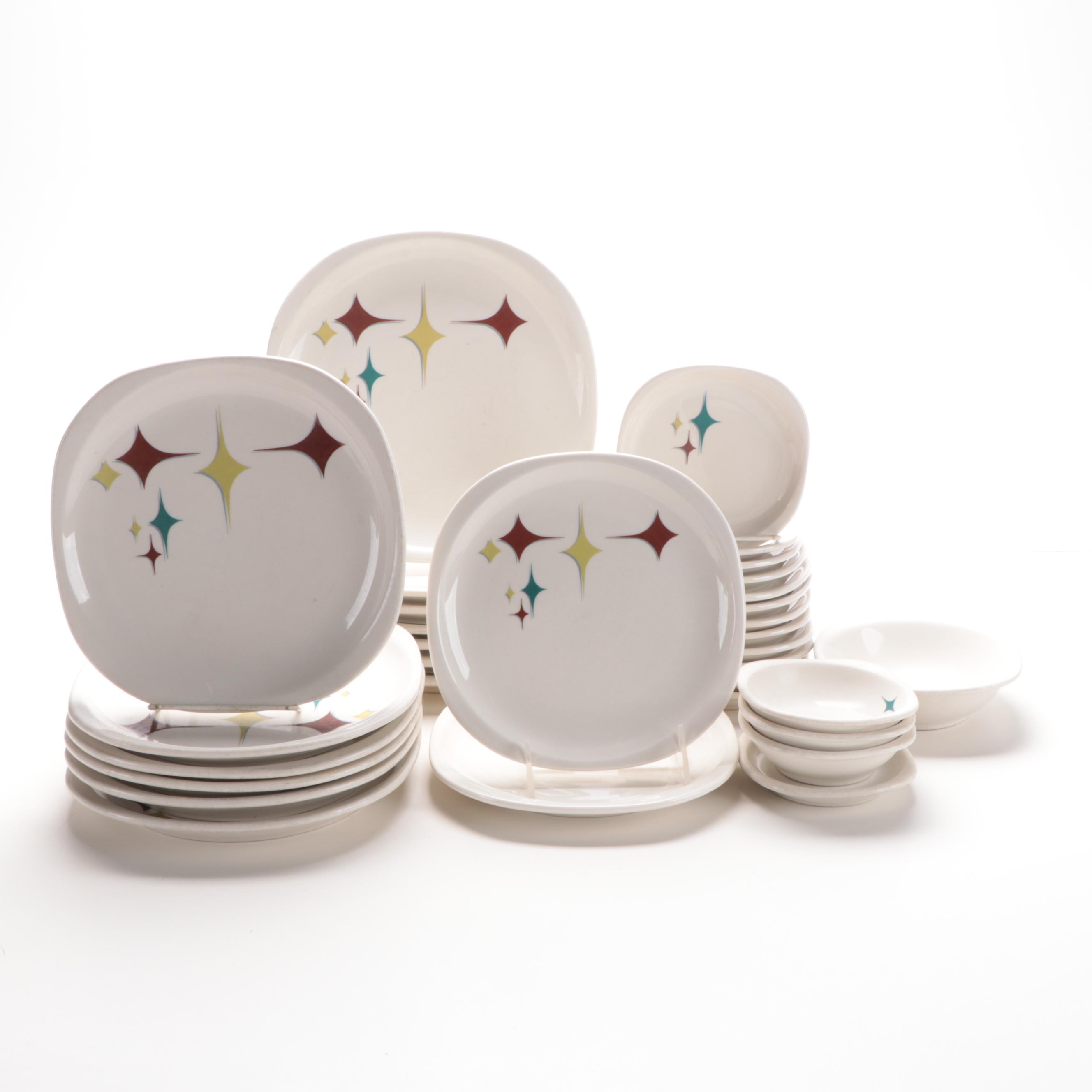 Syracuse China "Jubilee(Trend/Stars)" Dinnerware, Mid to Late 20th Century