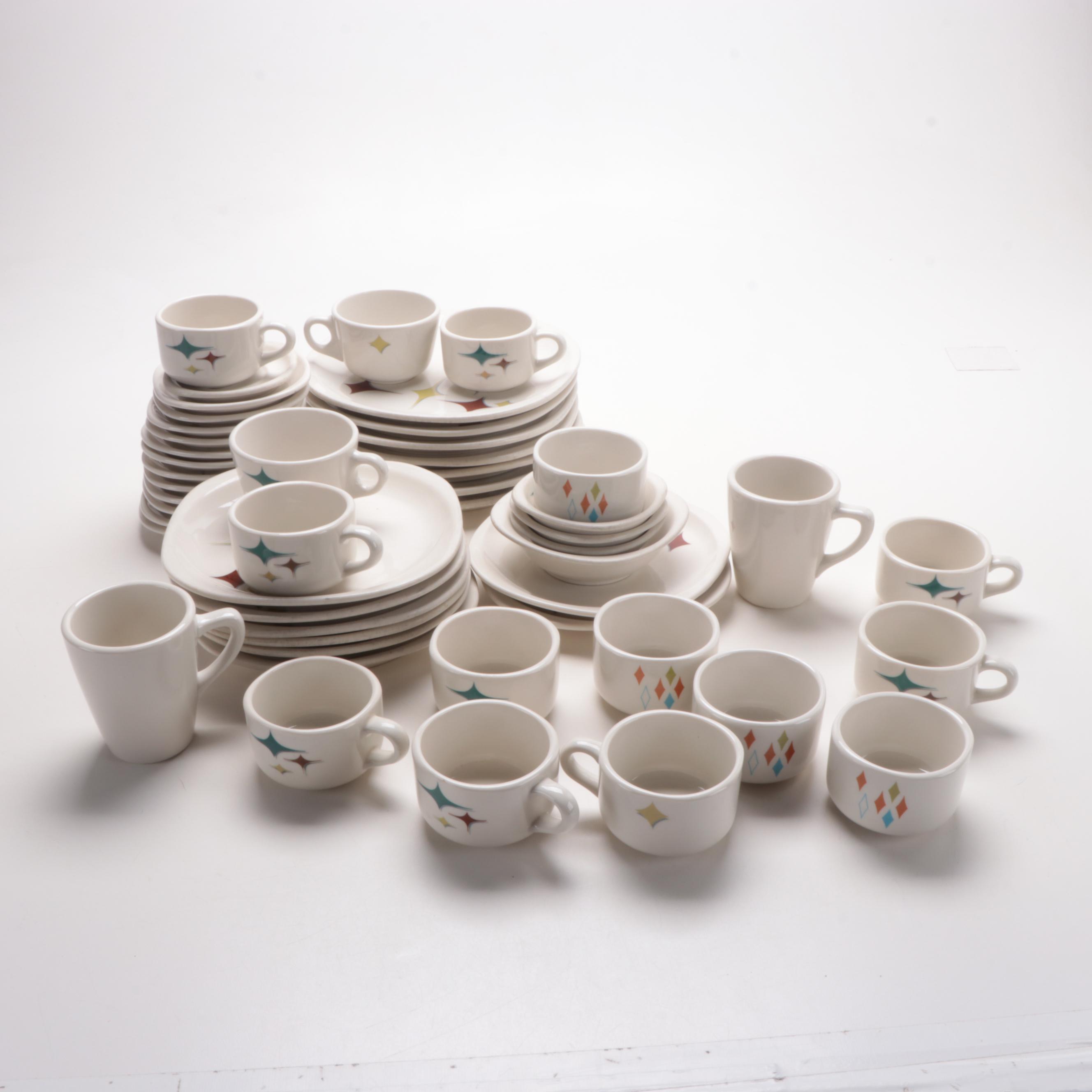 Syracuse China "Jubilee(Trend/Stars)" Dinnerware, Mid to Late 20th Century