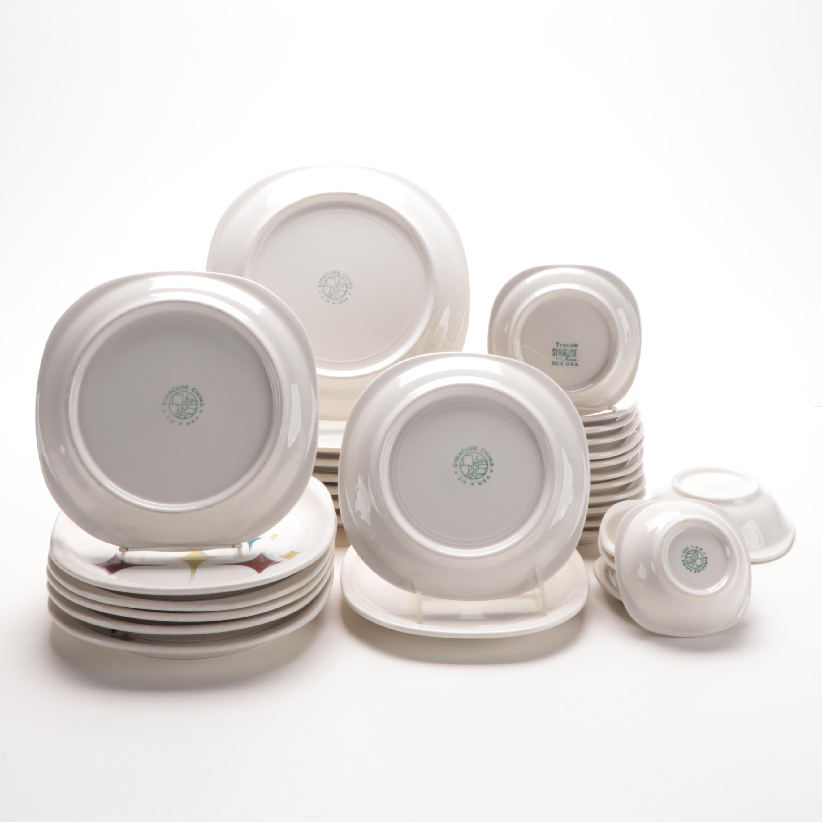 Syracuse China "Jubilee(Trend/Stars)" Dinnerware, Mid to Late 20th Century