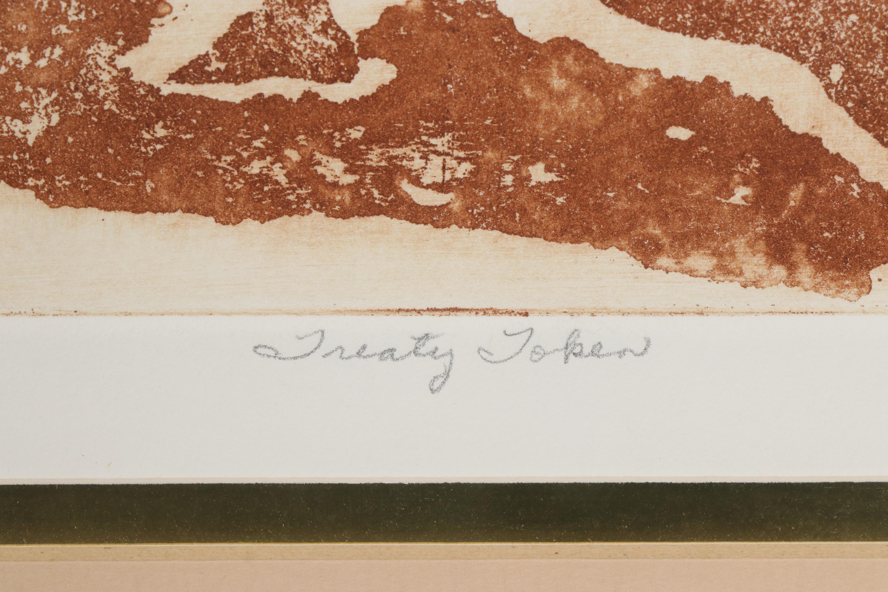 Joy Jackson Etching with Aquatint "Treaty Token," 1979