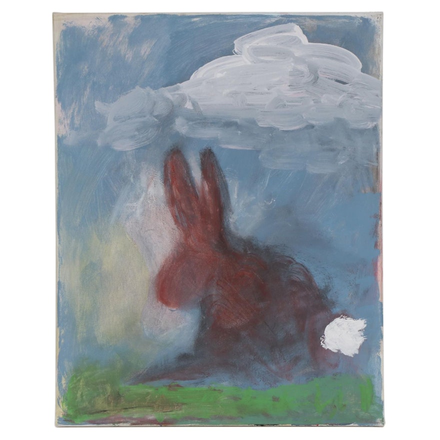 Philip the Transplant Acrylic Painting "Rabbit," 2020