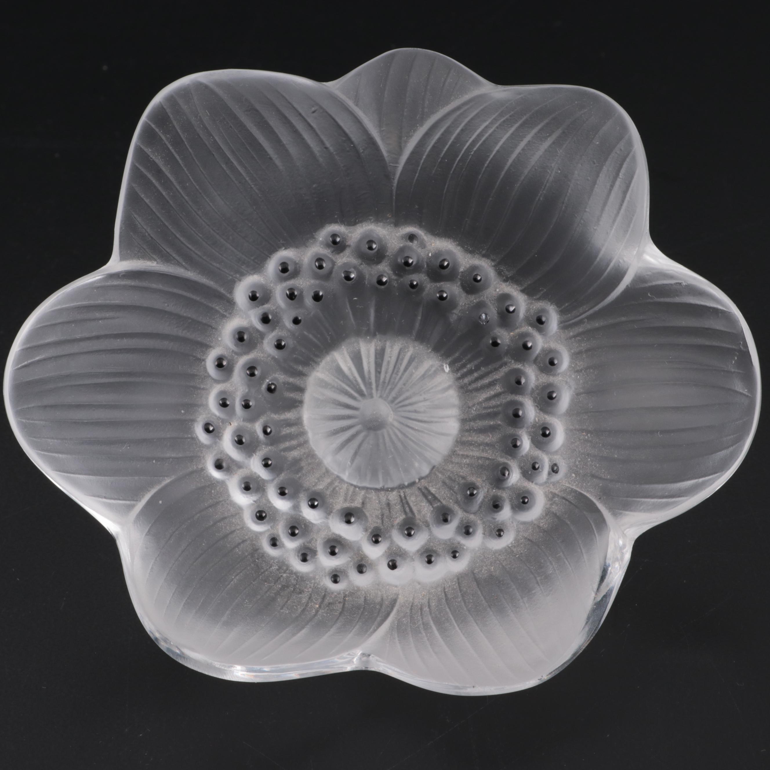 Lalique "Anemone" and "Moineau Moqueur" Crystal Figurines and More