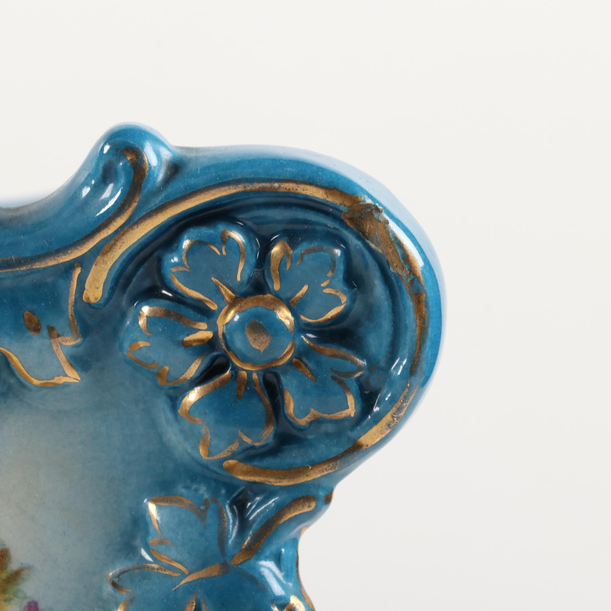 Royal Bonn  Ansonia Porcelain Mantel Clock, Early 20th Century