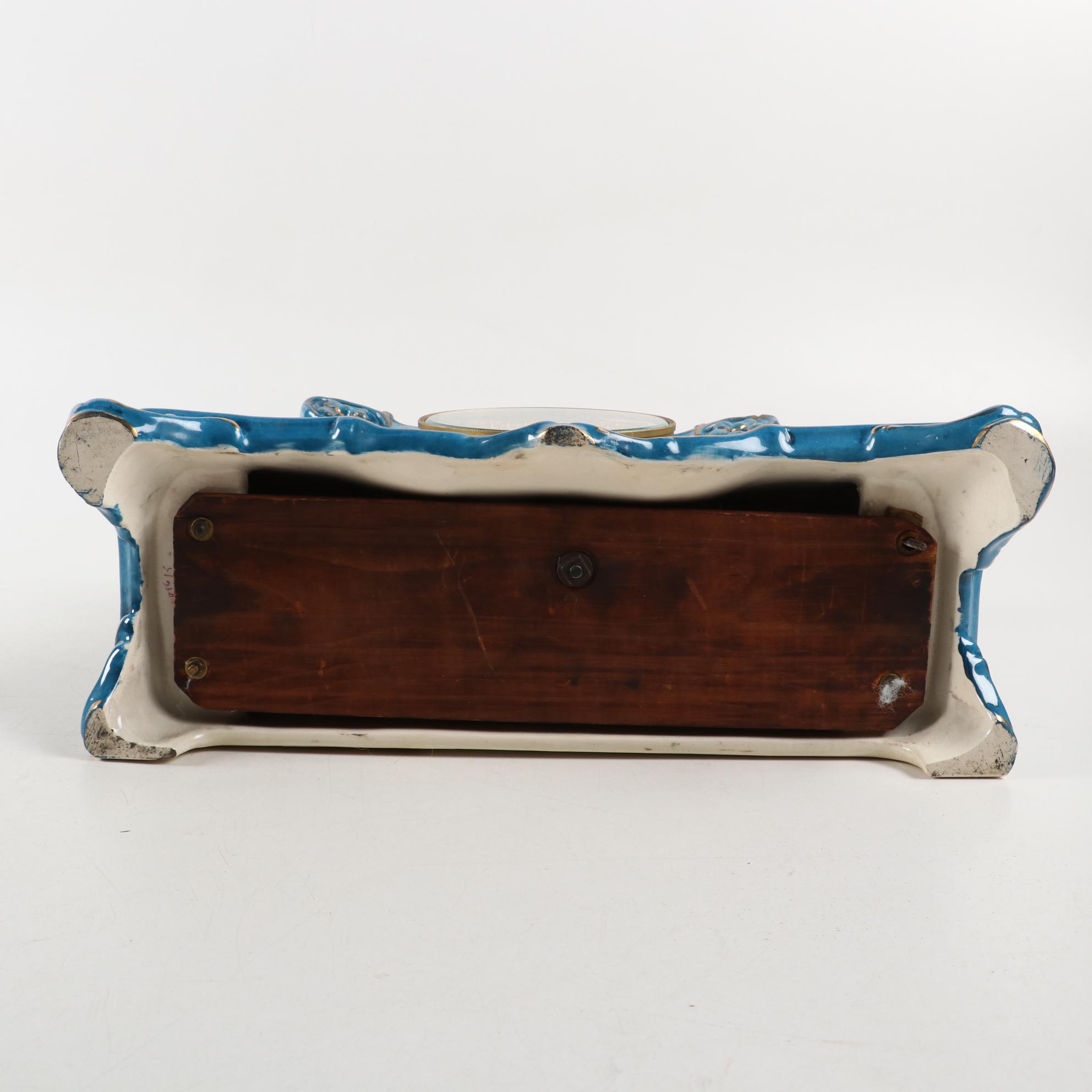 Royal Bonn  Ansonia Porcelain Mantel Clock, Early 20th Century