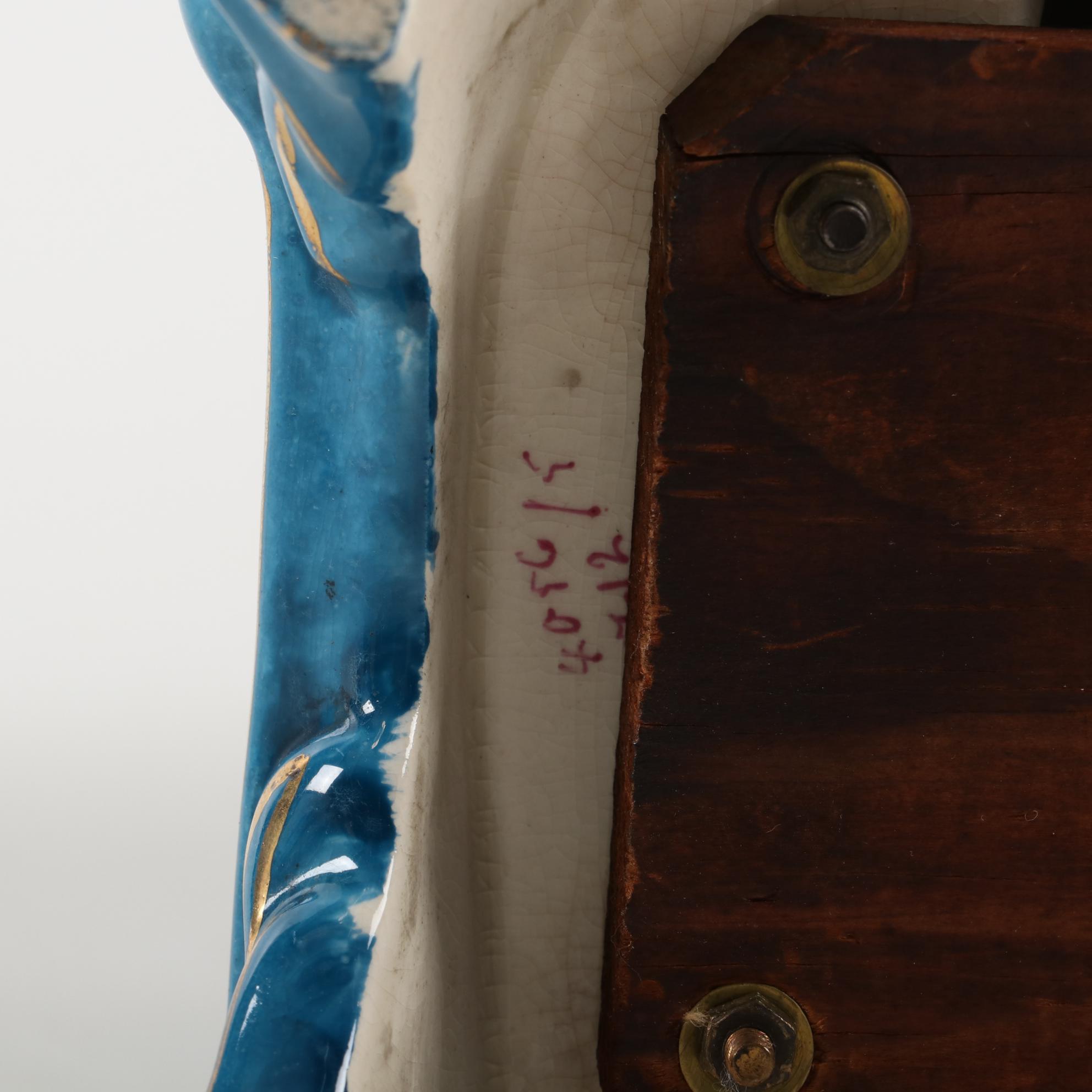 Royal Bonn  Ansonia Porcelain Mantel Clock, Early 20th Century