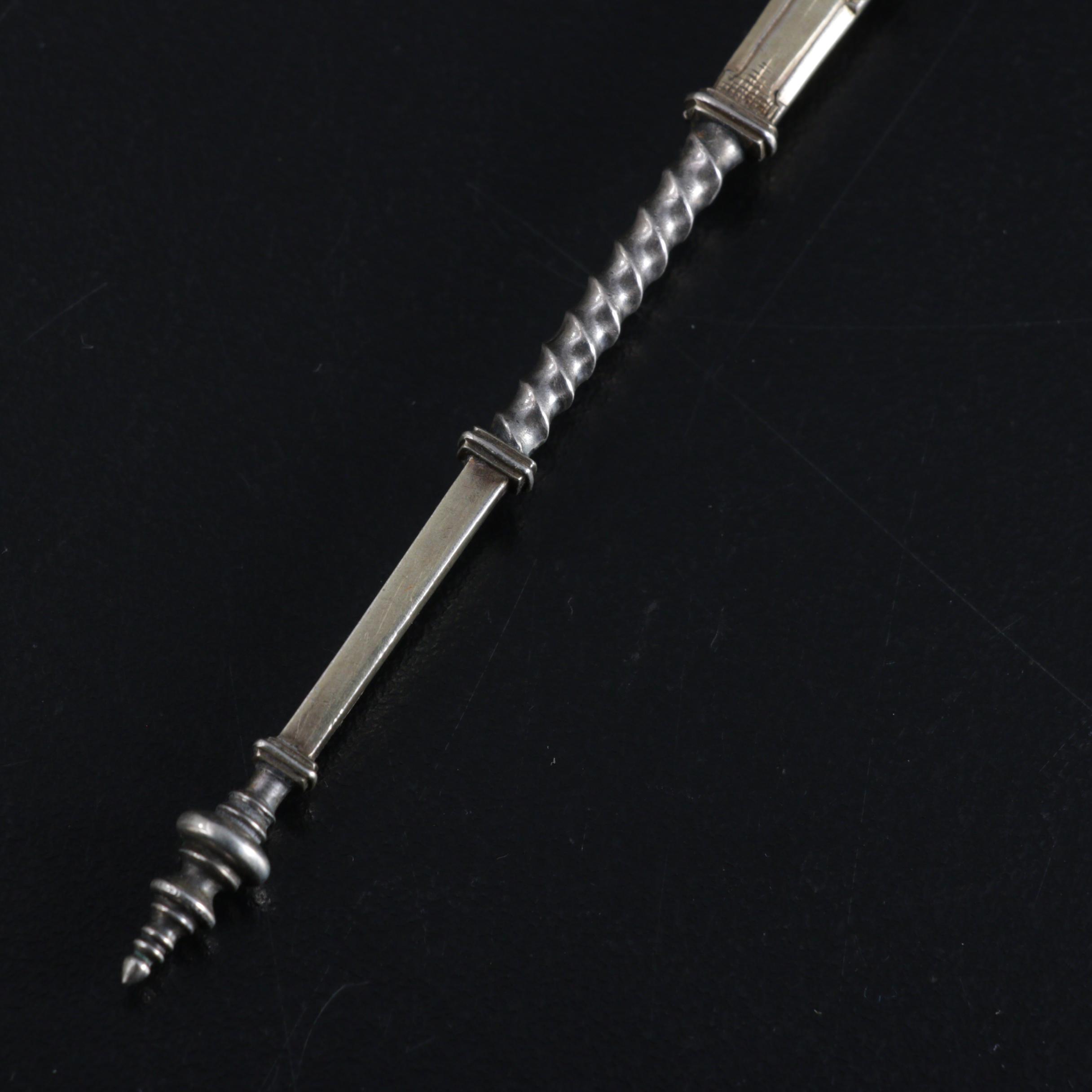 Koch & Bergfeld Gold Wash 800 Silver Chocolate Spoons, Late 19th Century