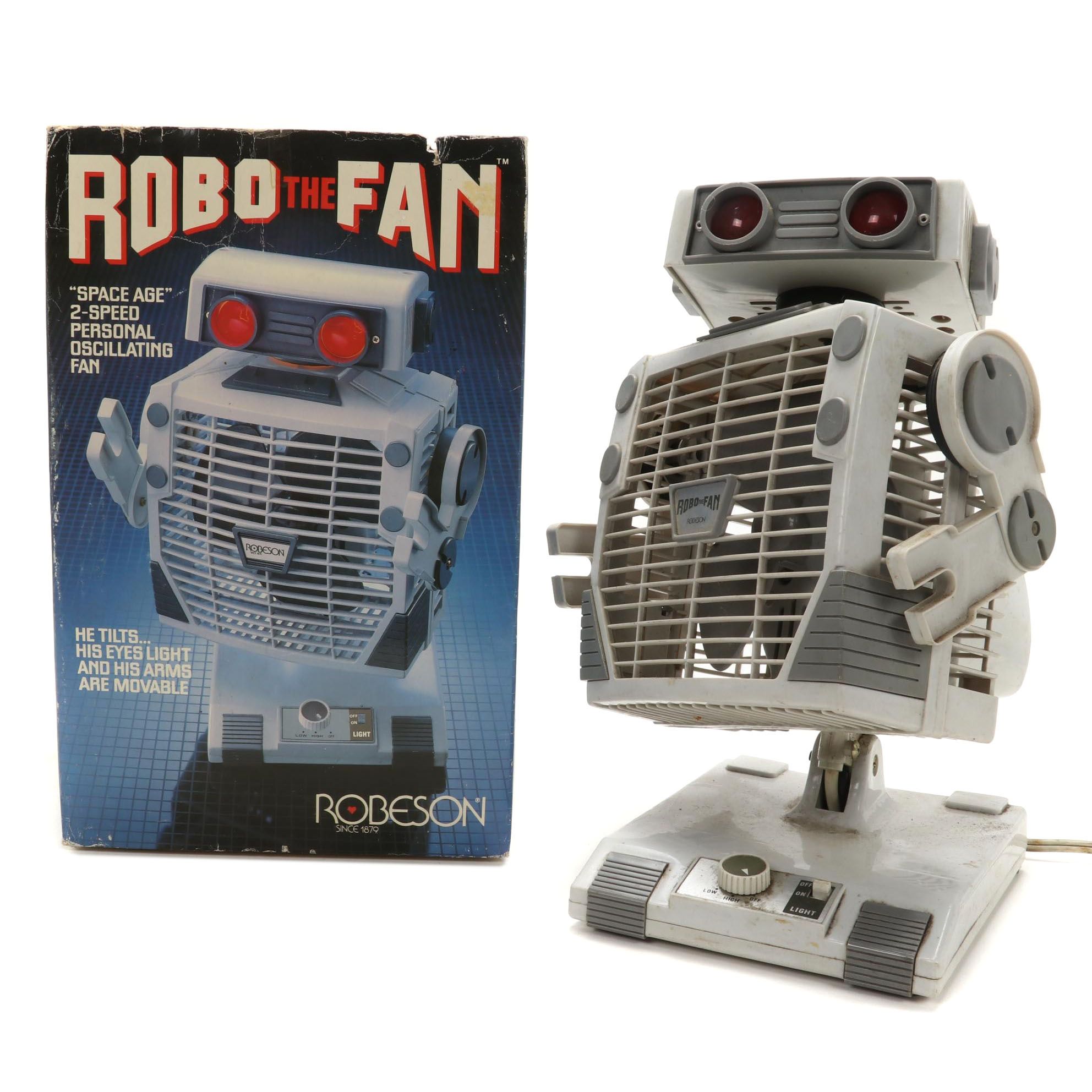 Pair of Robo the Fan by Robeson Table Fans, 1980s