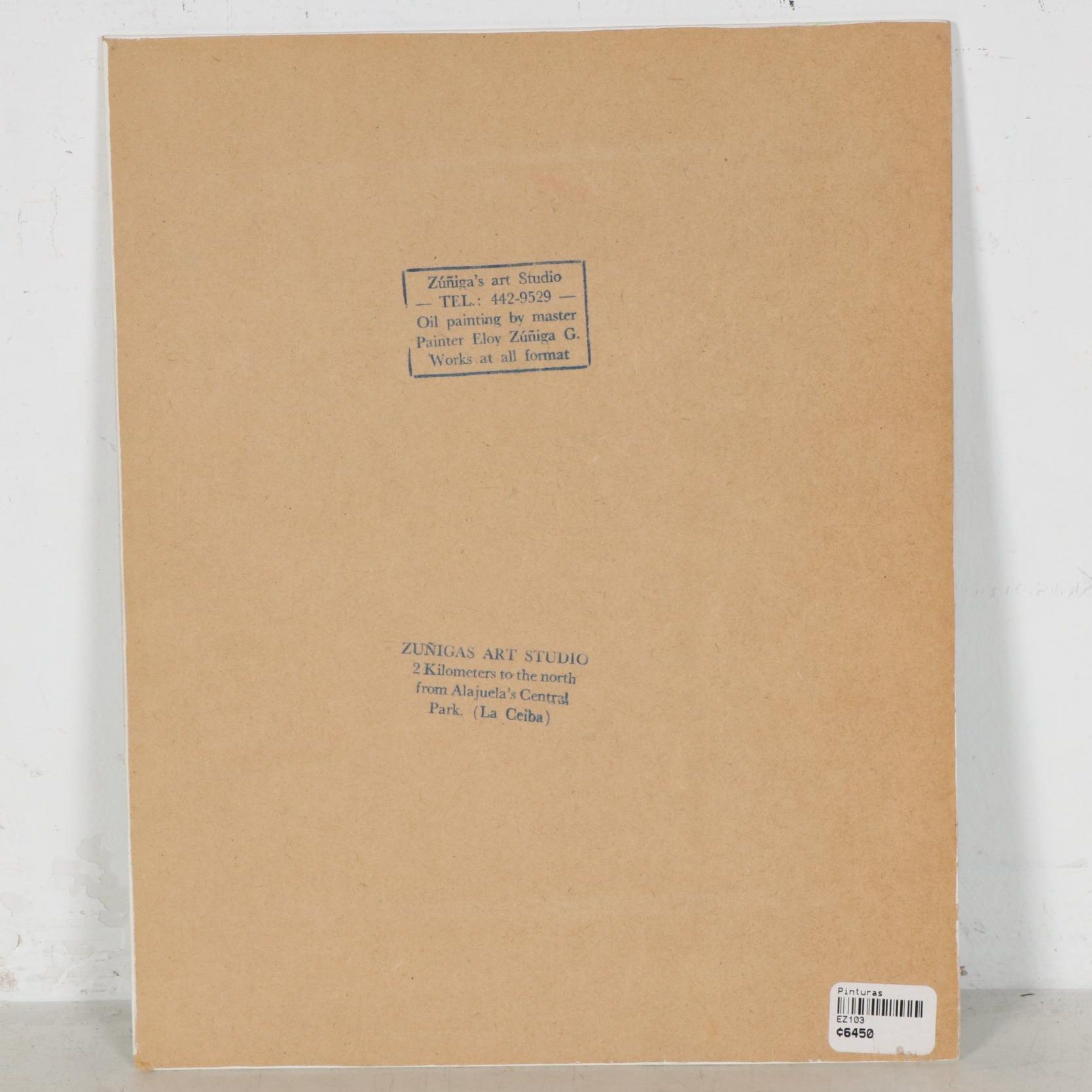 Eloy Zúñiga Guevara Oil Painting of Woman Carrying a Basket, 2001