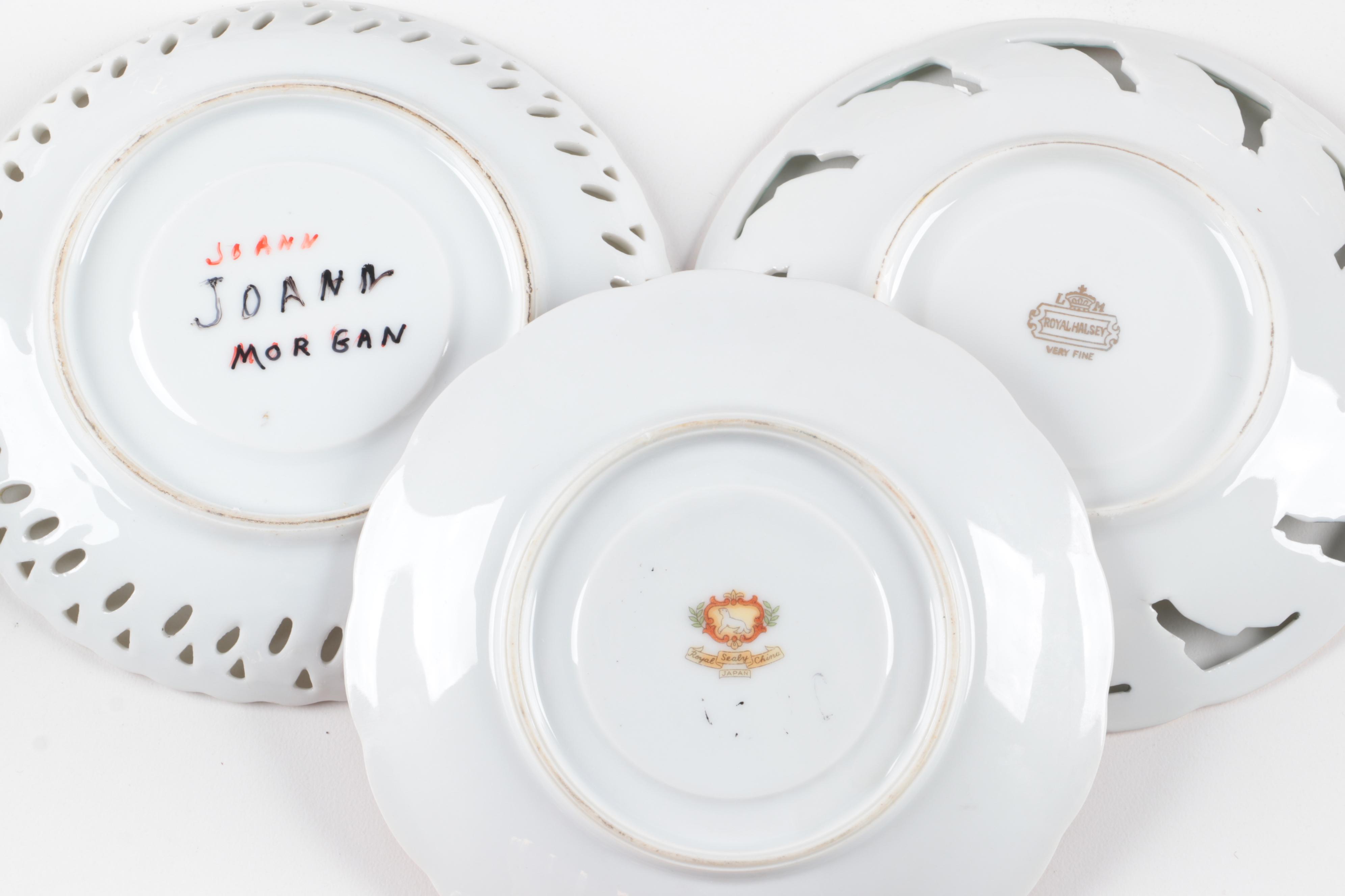 Royal Halsey and Other Fine China Teacups and Saucers