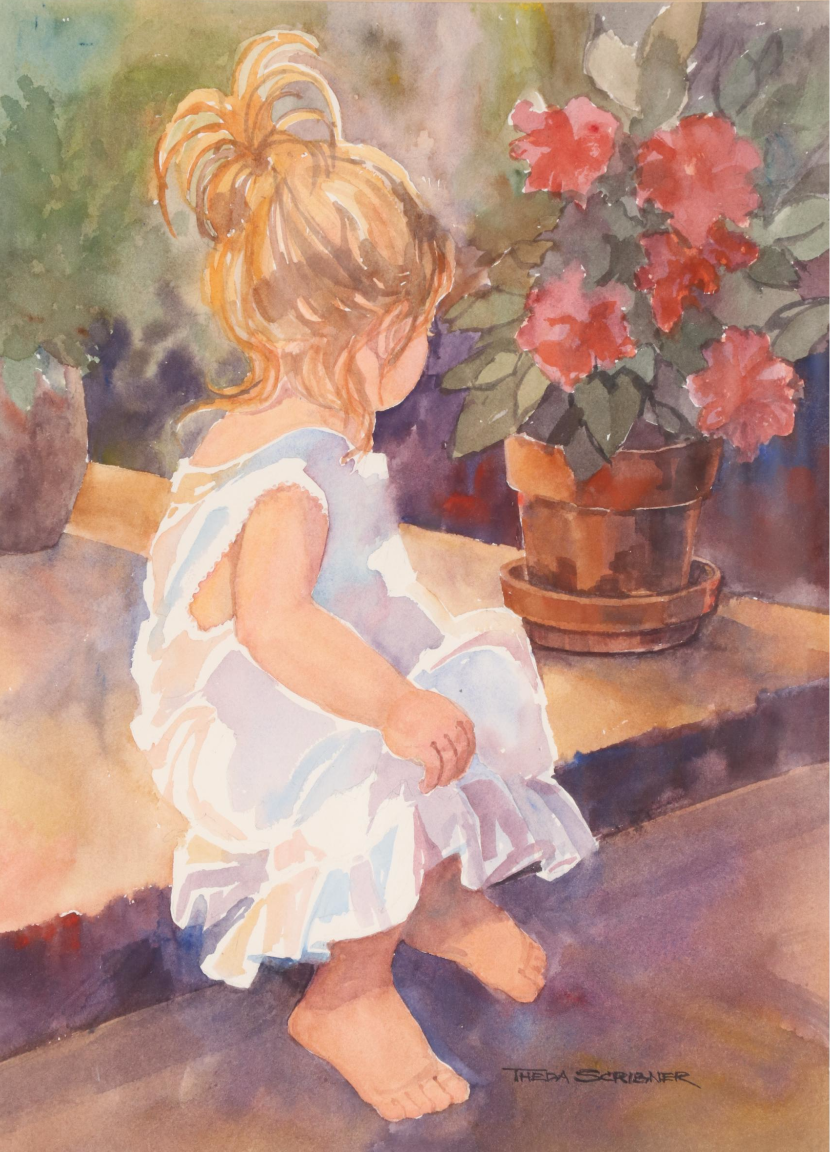 Theda Scribner Watercolor Painting "Early Morn," Late 20th to 21st Century