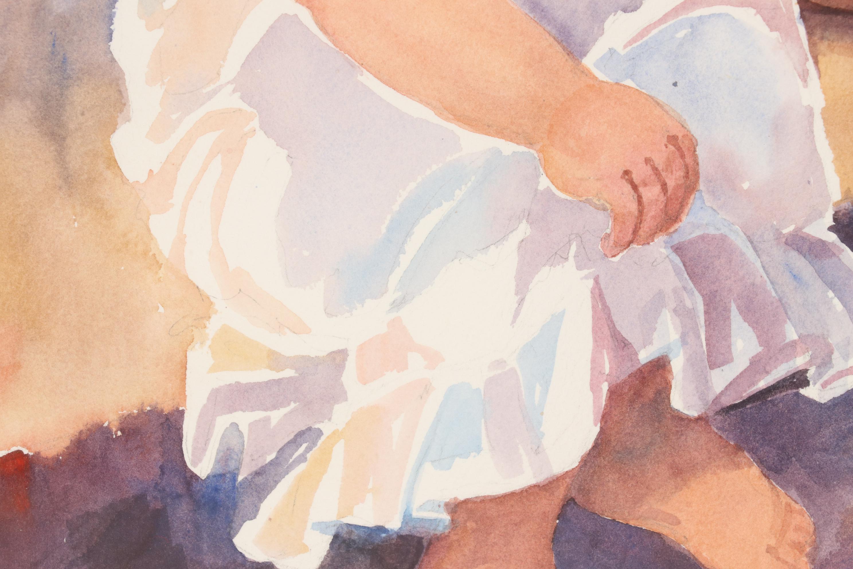 Theda Scribner Watercolor Painting "Early Morn," Late 20th to 21st Century