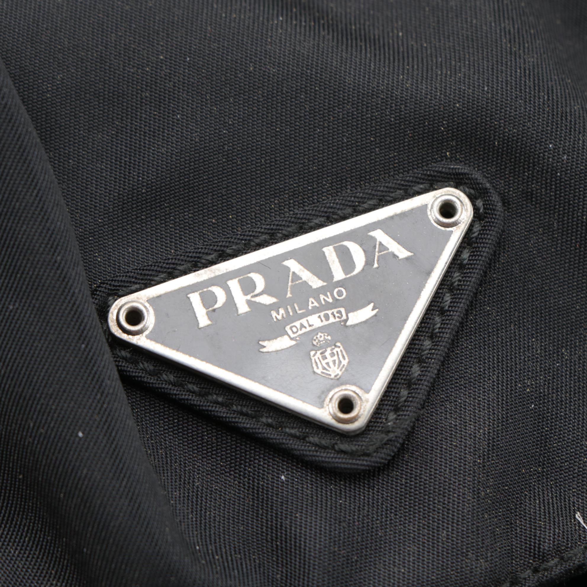 Prada Black Tessuto Nylon Drawstring Backpack