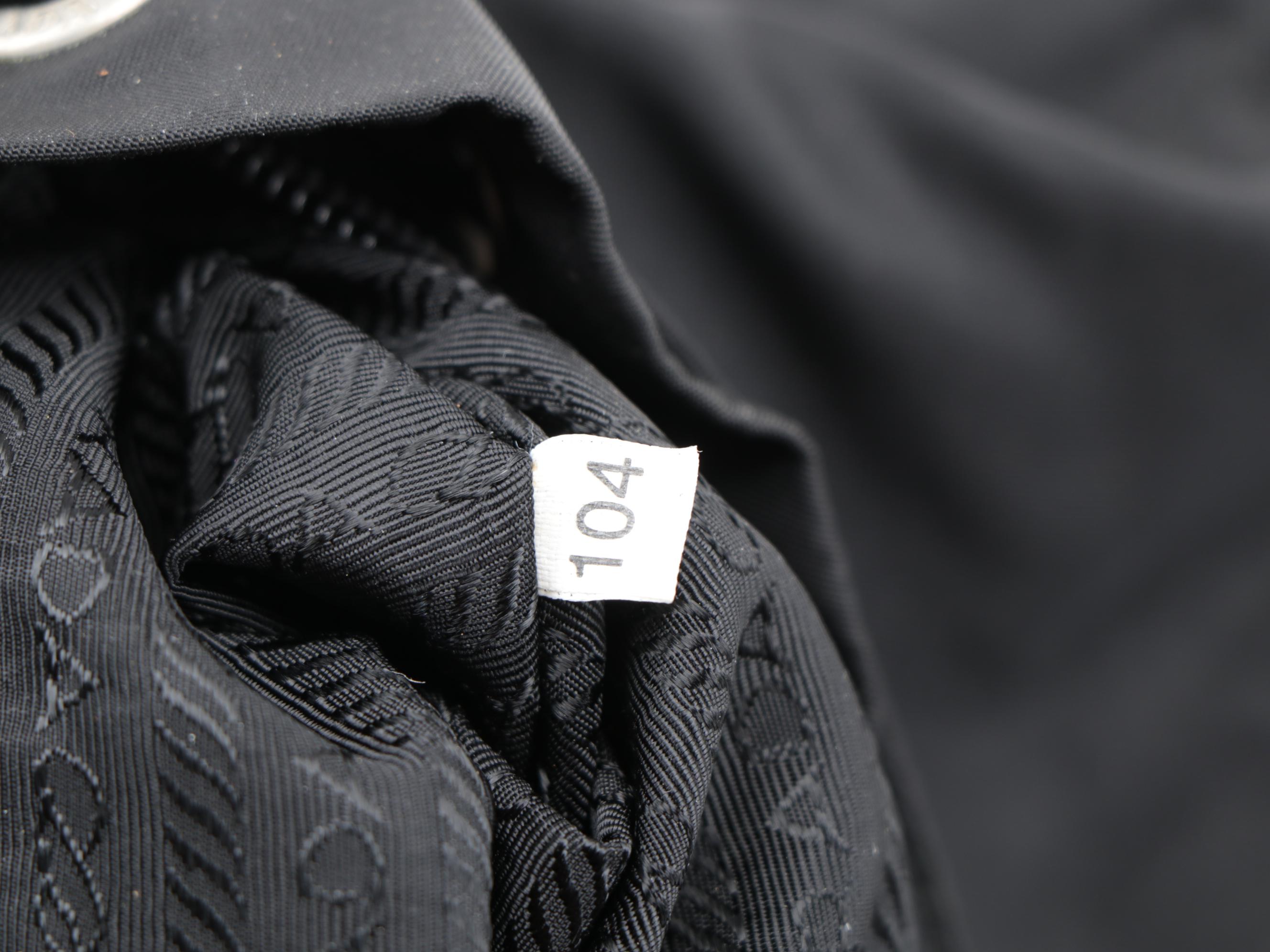 Prada Black Tessuto Nylon Drawstring Backpack