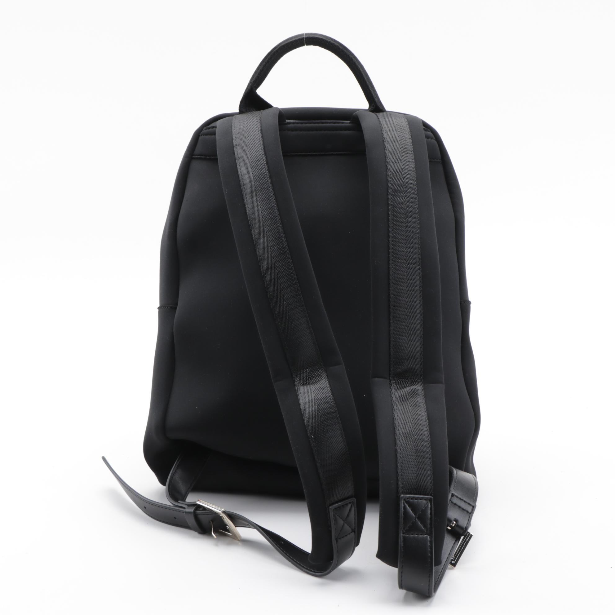 Ted Baker Black Neoprene Cartridge Pleat Backpack