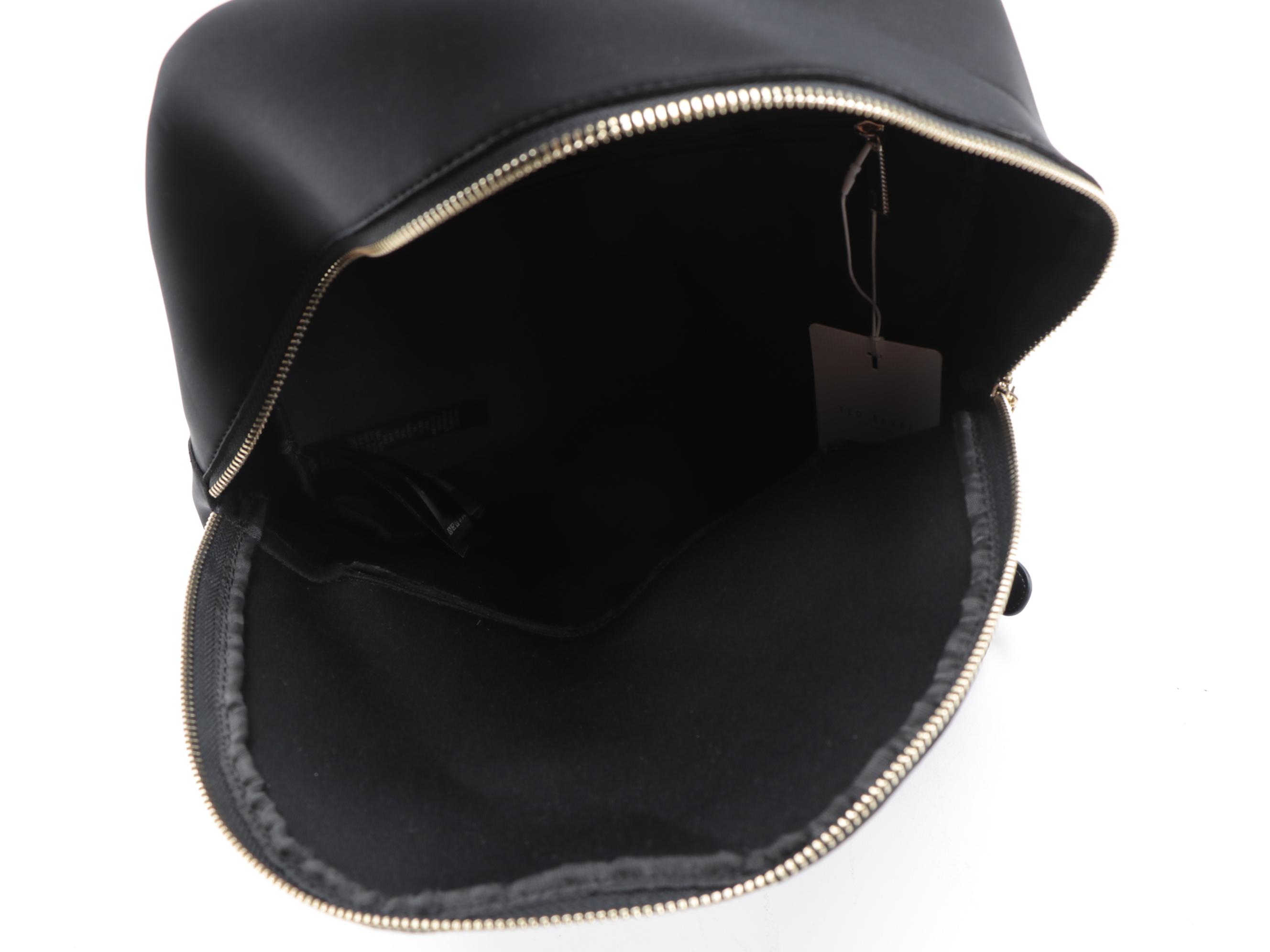 Ted Baker Black Neoprene Cartridge Pleat Backpack