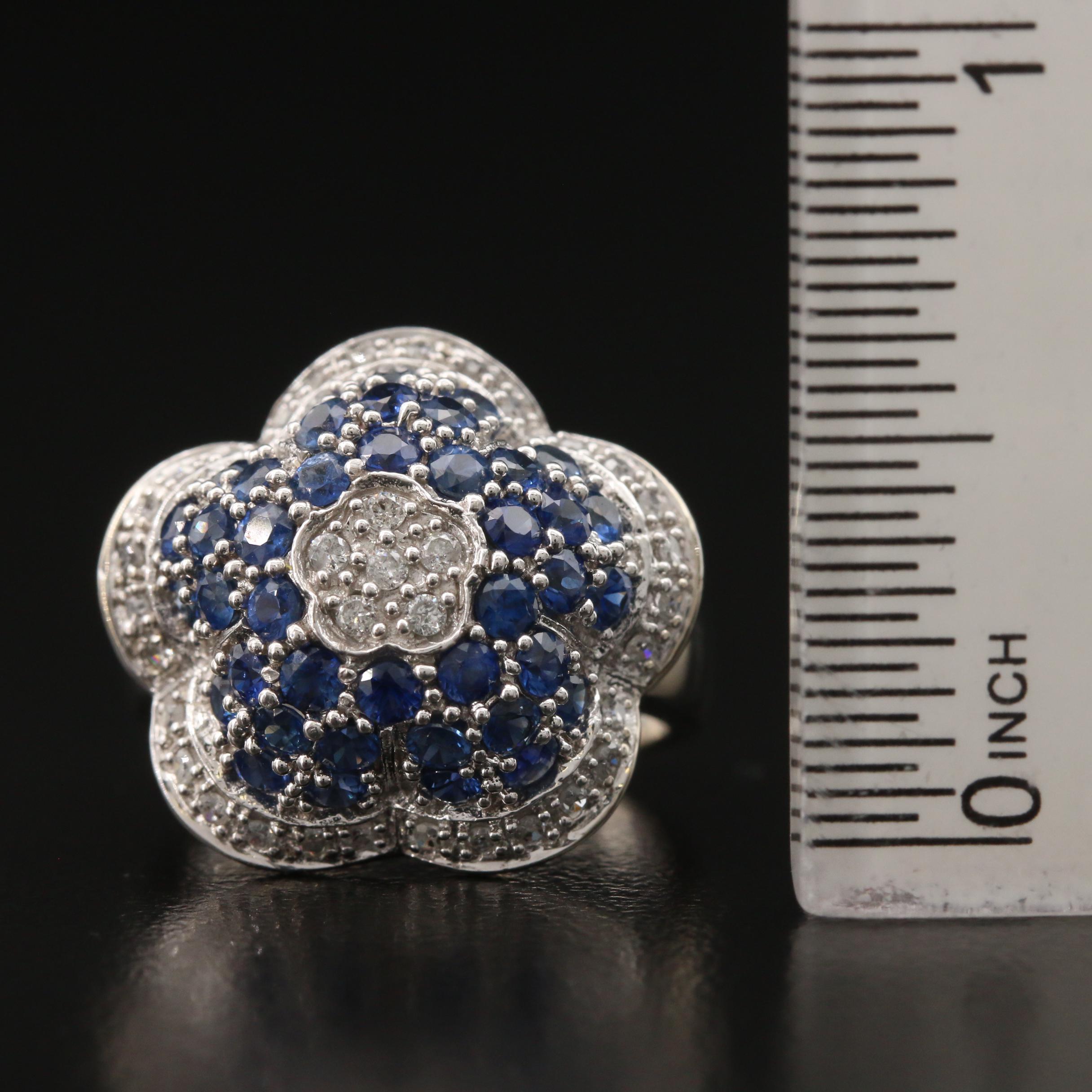 14K 1.50 CTW Diamond Floral Dome Ring