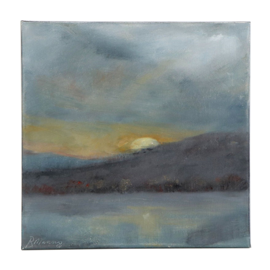 Rebecca Manns Oil Painting "Ending of a Gray Day," 2020