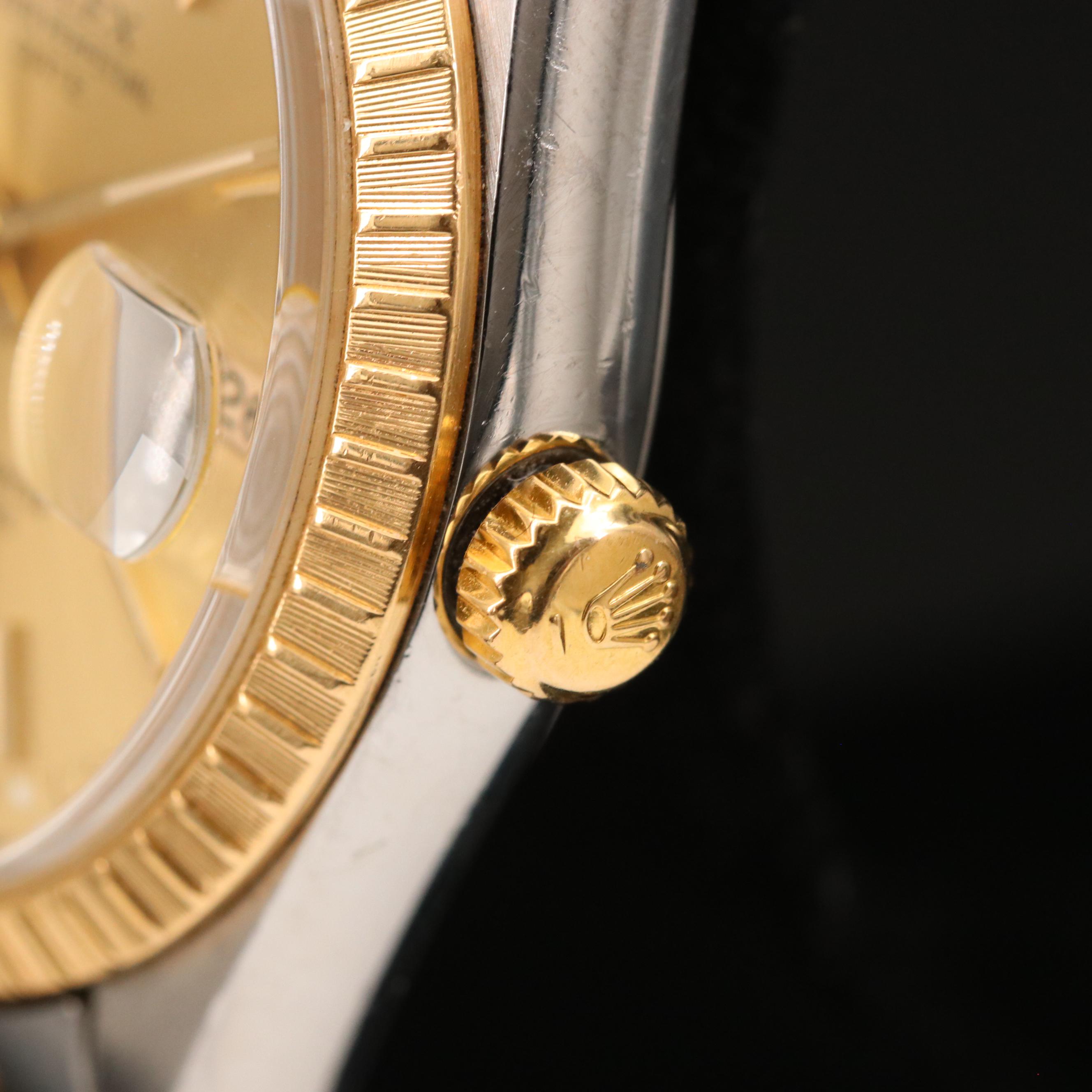 2001 Rolex Date 18K Gold and Stainless Steel Automatic Watch