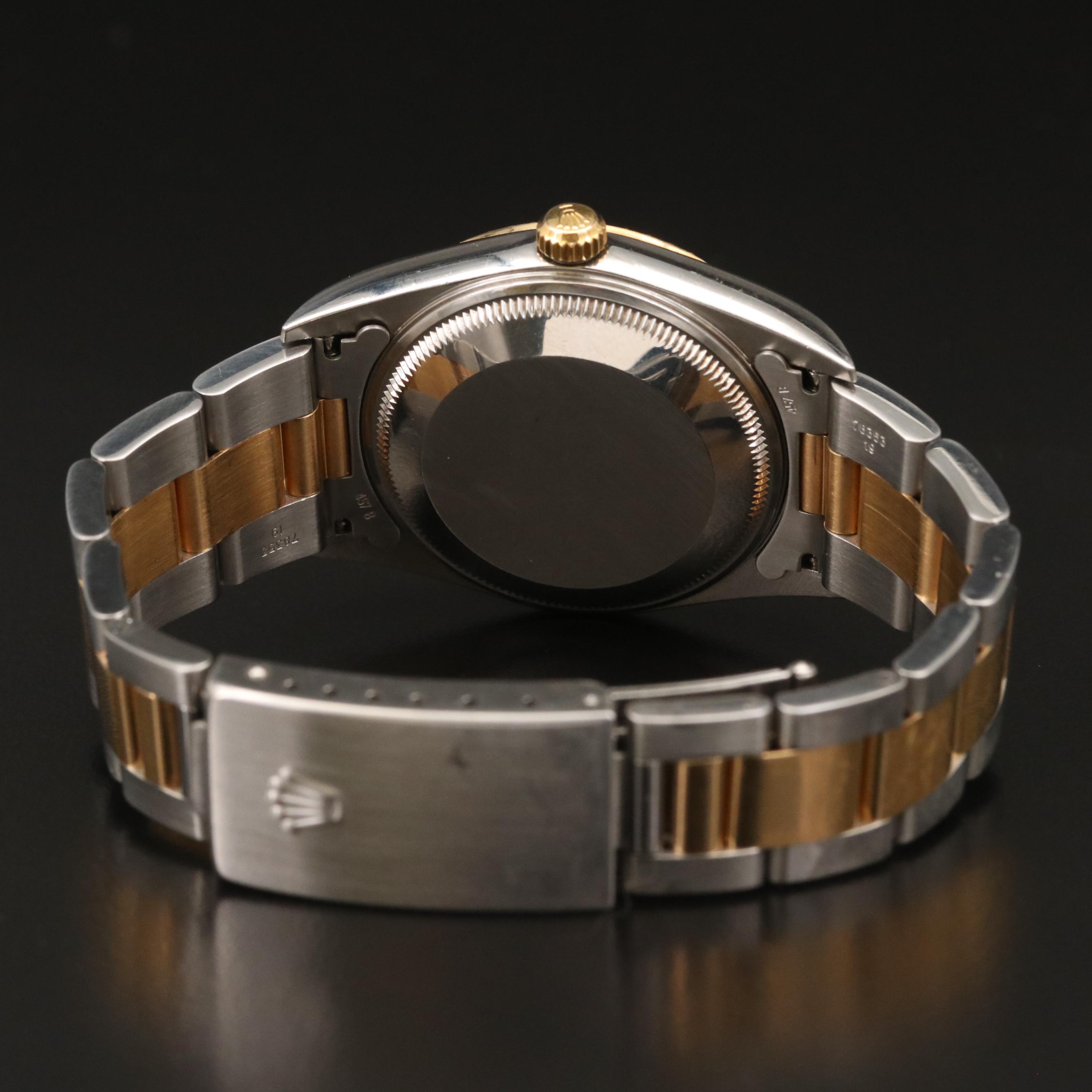 2001 Rolex Date 18K Gold and Stainless Steel Automatic Watch