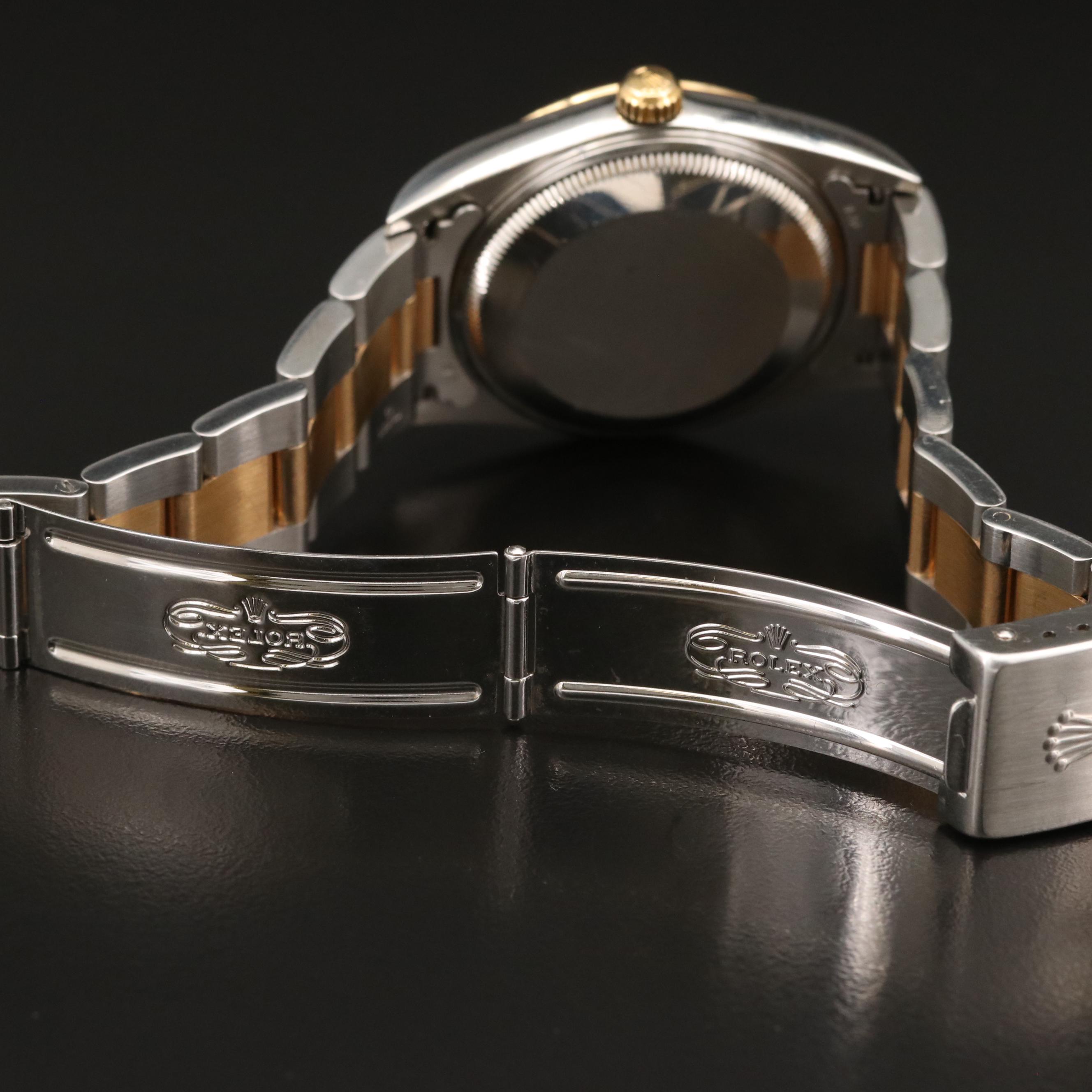 2001 Rolex Date 18K Gold and Stainless Steel Automatic Watch