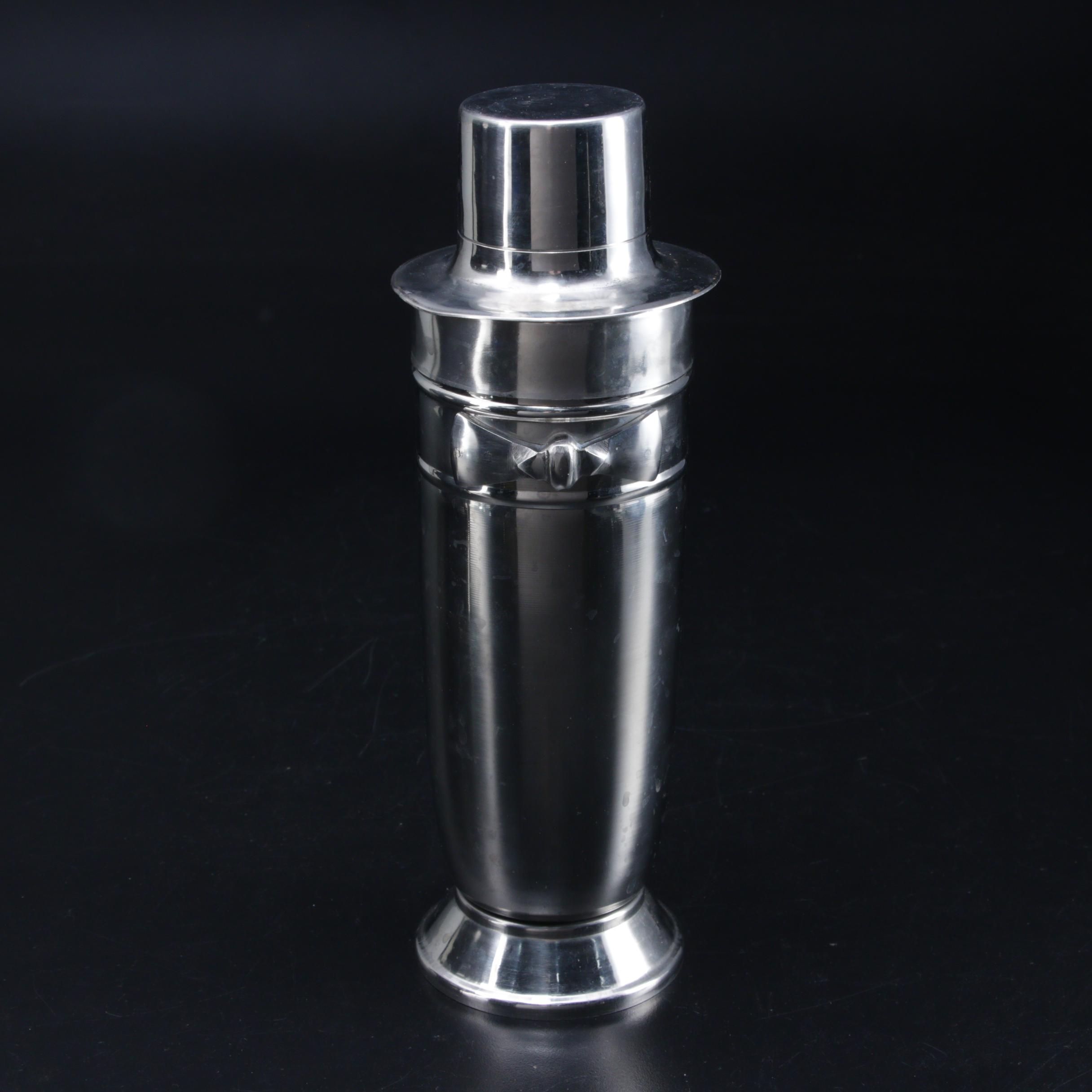 Max Studio Top Hat Motif Stainless Steel Ice Bucket, Jigger and Shaker