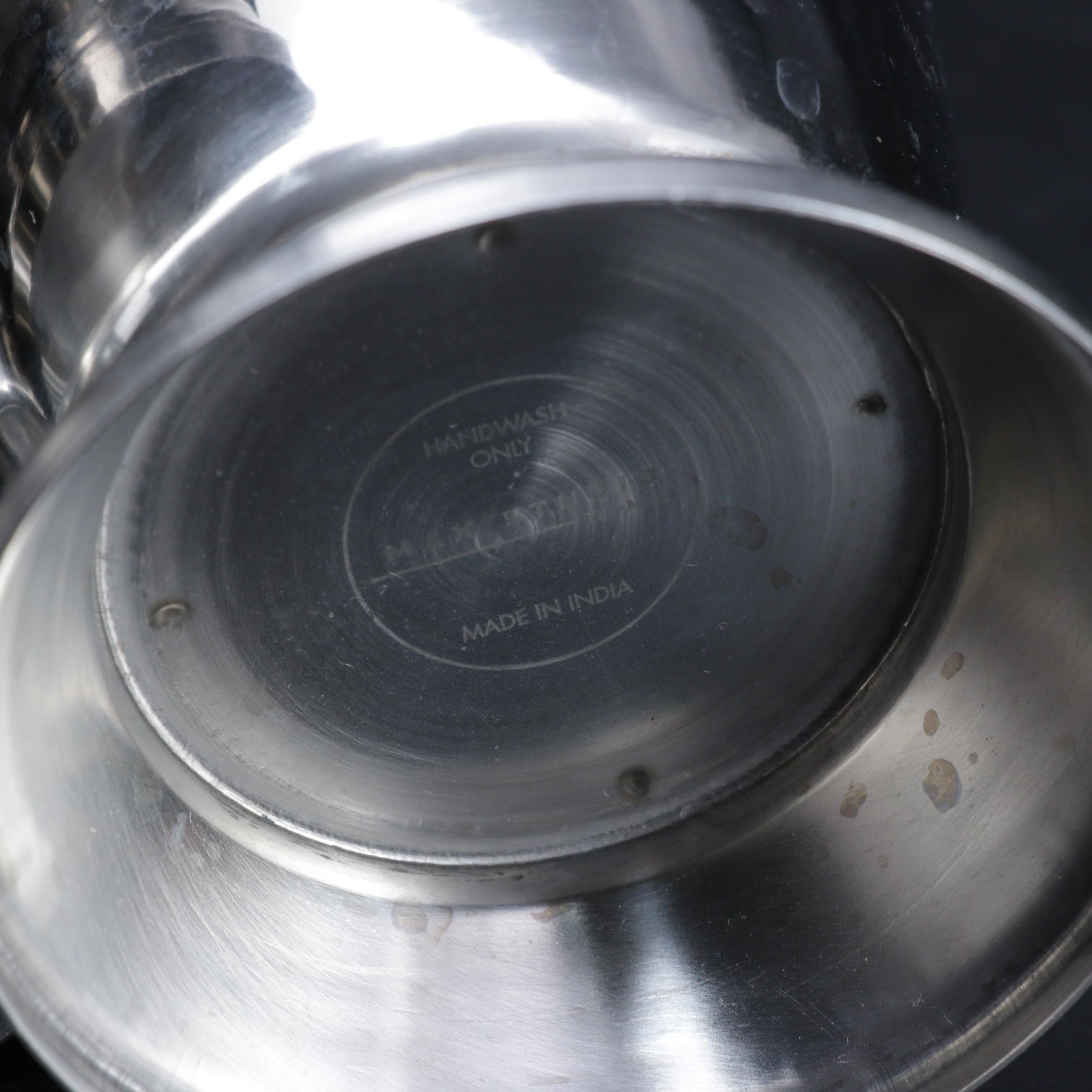 Max Studio Top Hat Motif Stainless Steel Ice Bucket, Jigger and Shaker