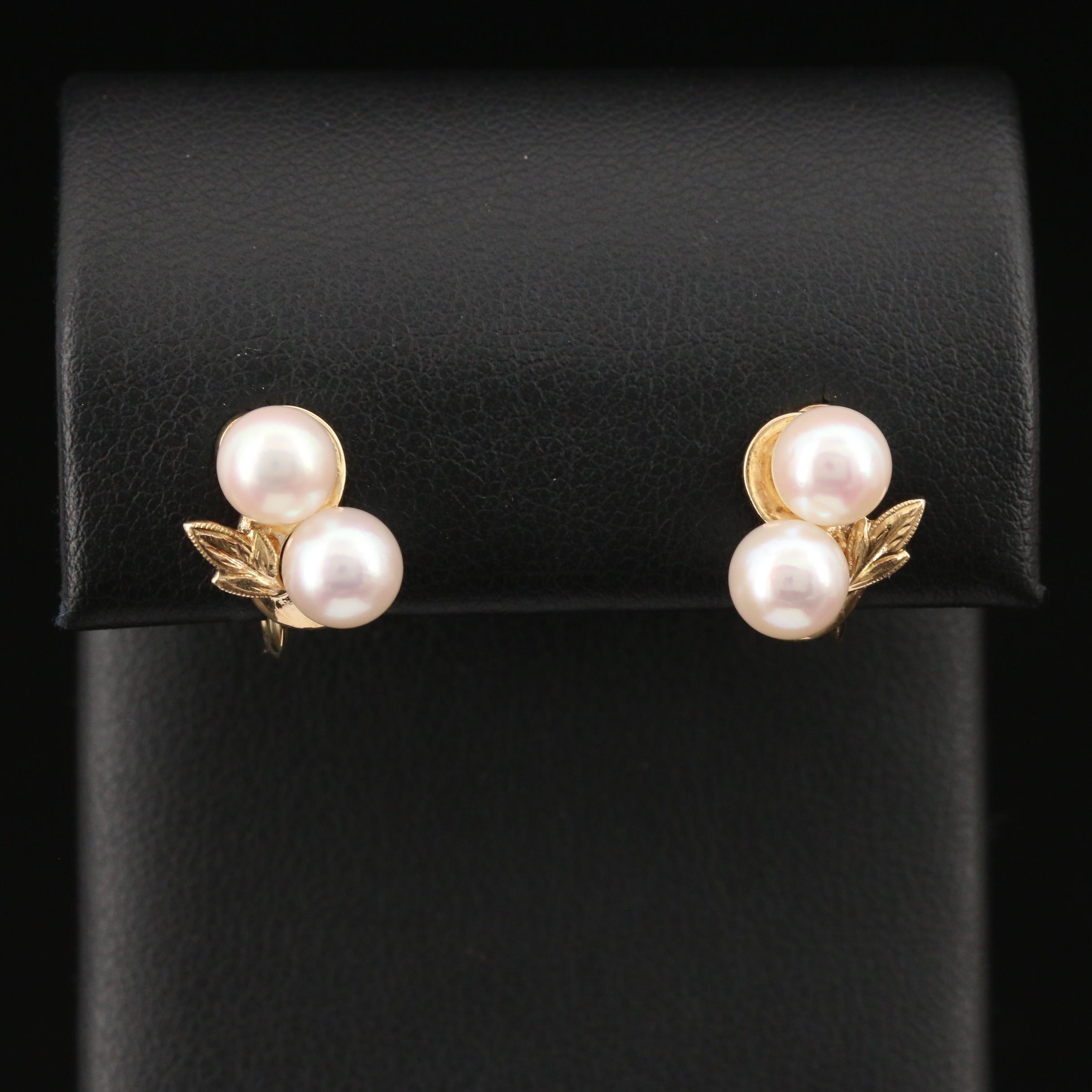 Mikimoto 14K Pearl Earrings