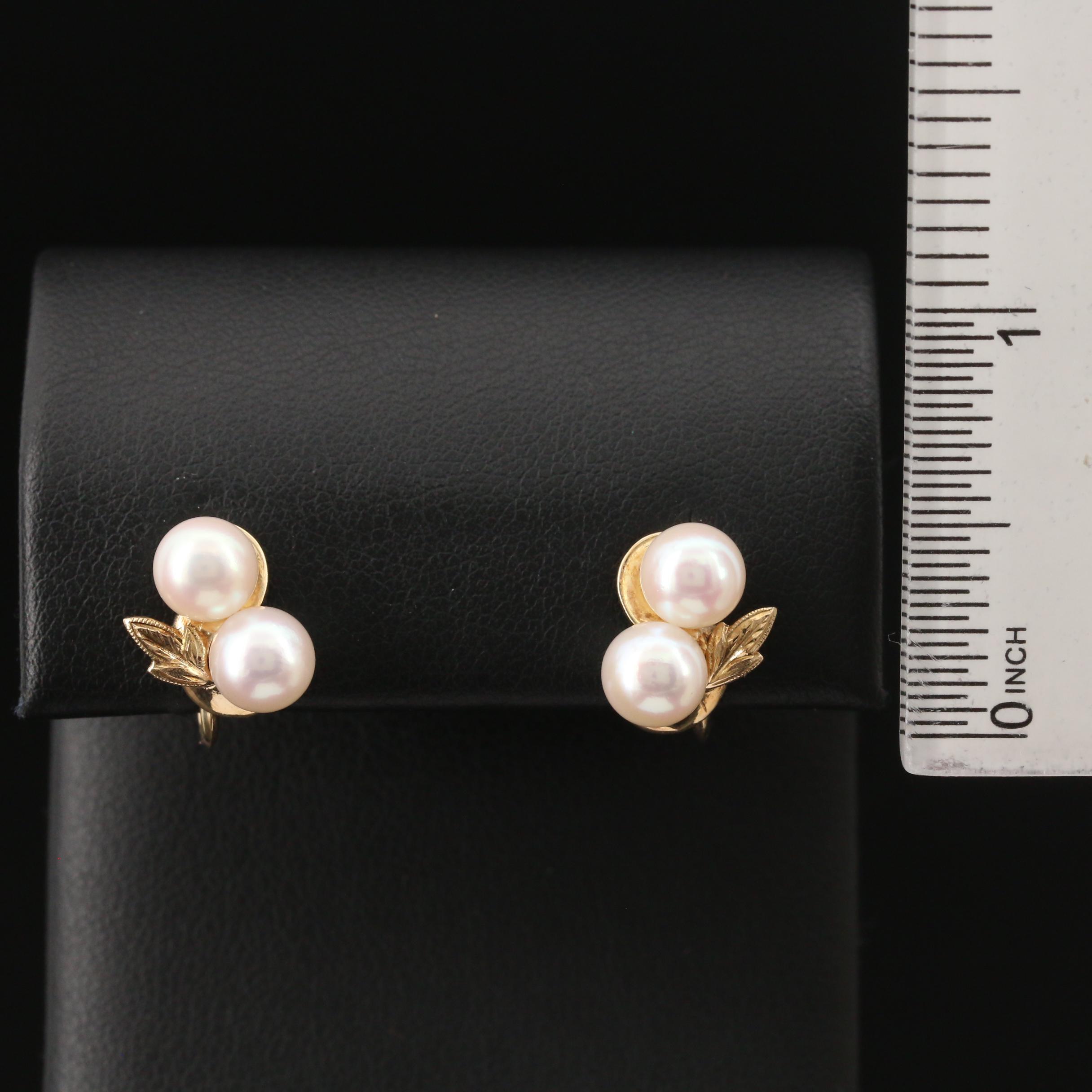 Mikimoto 14K Pearl Earrings
