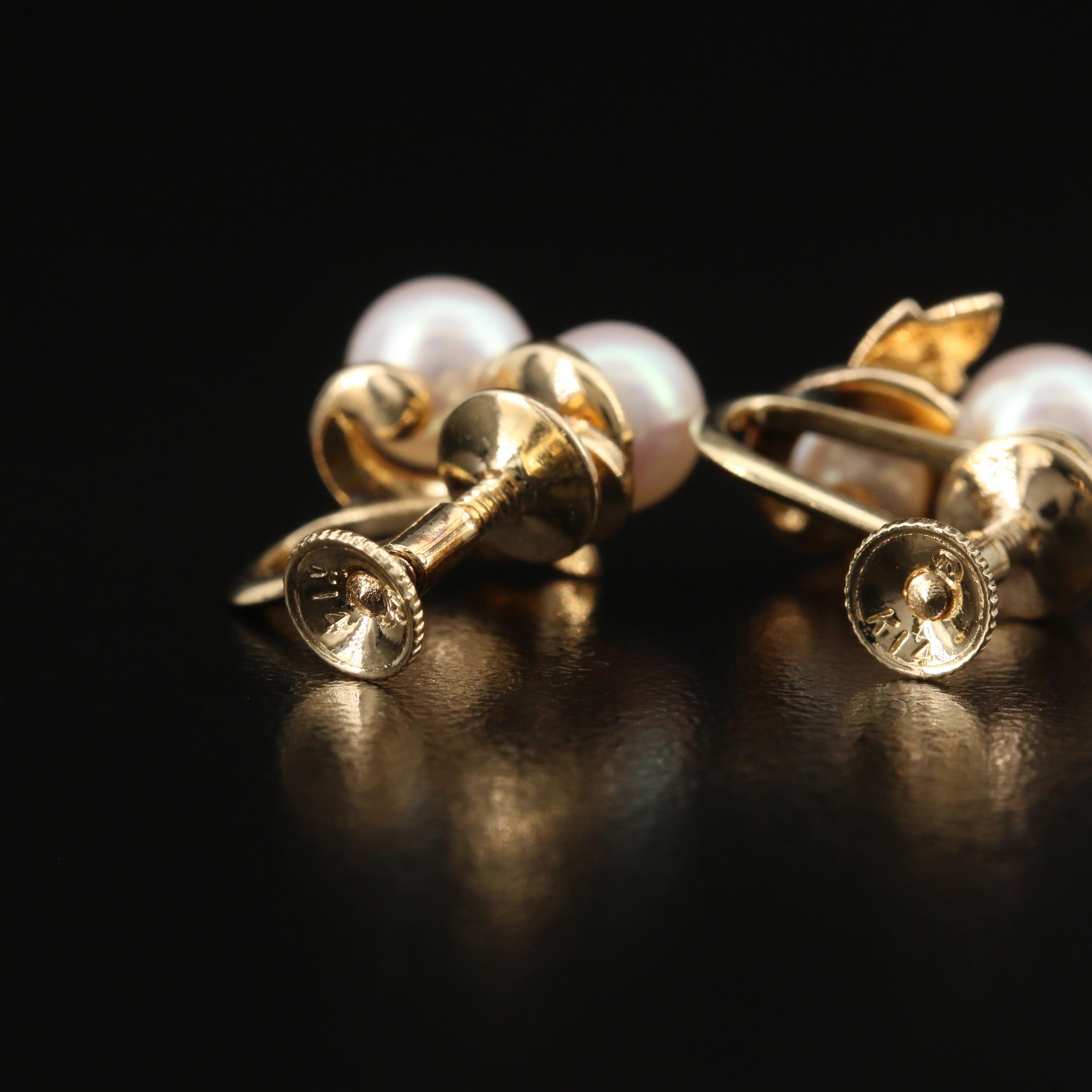 Mikimoto 14K Pearl Earrings