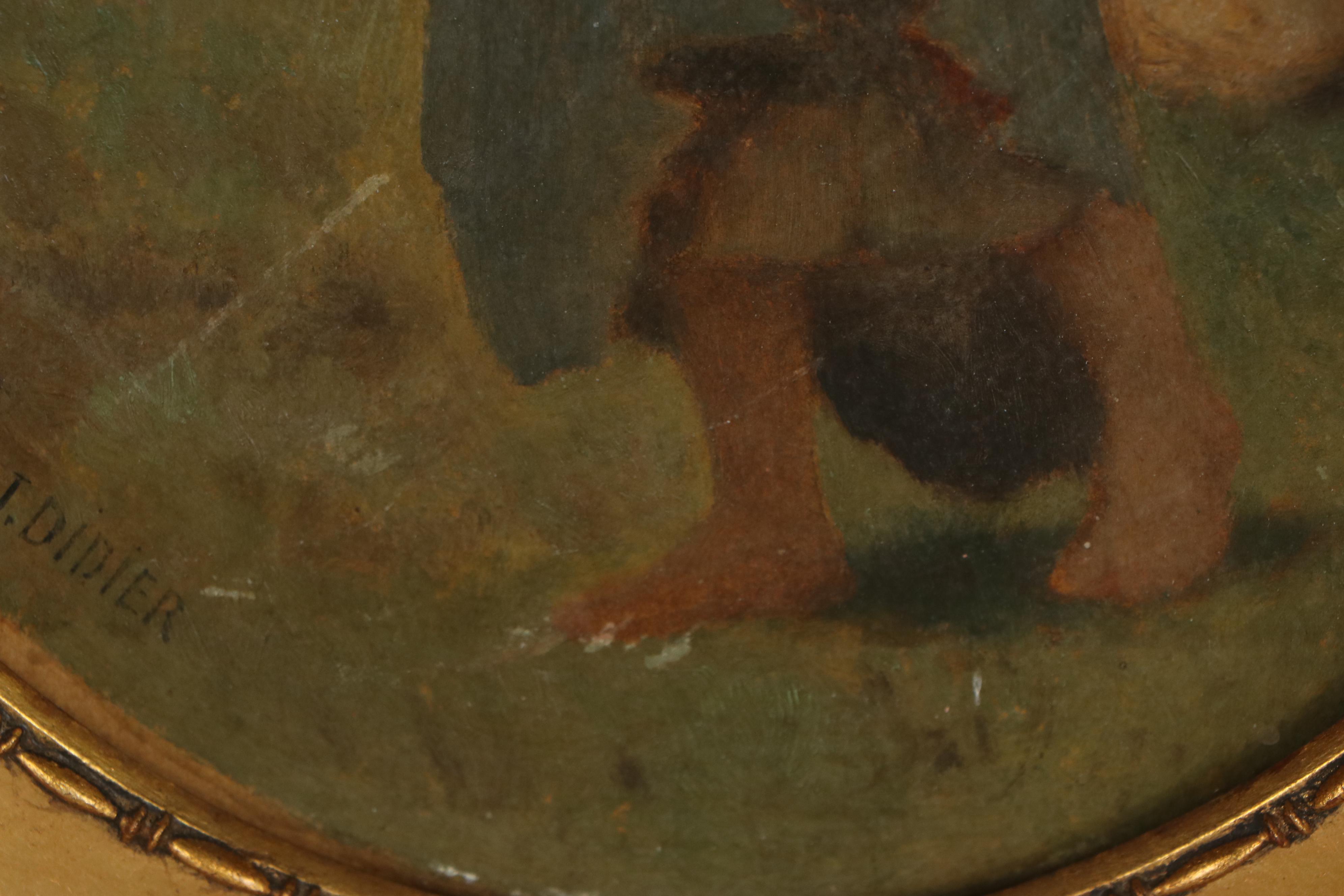 Jules Didier Genre Oil Painting, Late 19th Century