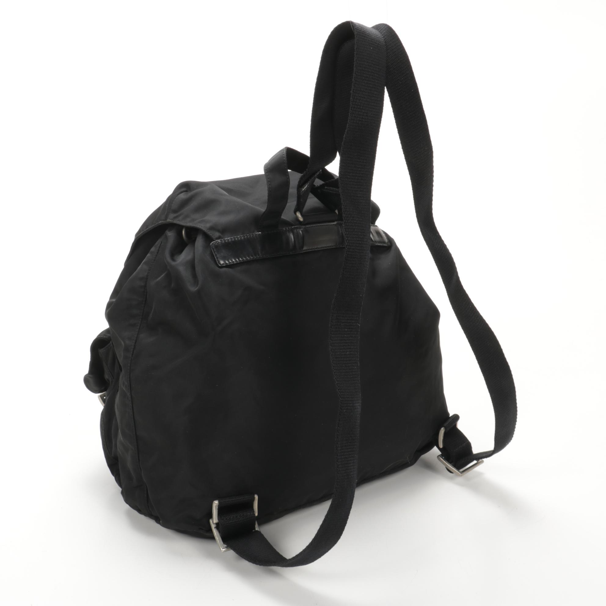 Prada Backpack in Black Tessuto Nylon and Leather