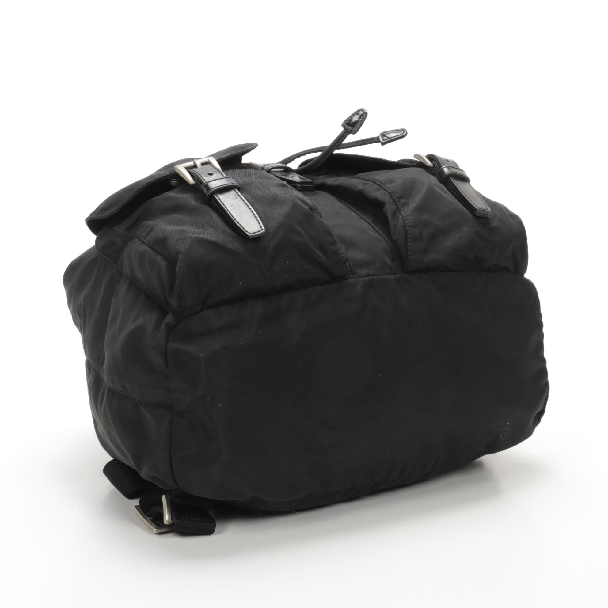 Prada Backpack in Black Tessuto Nylon and Leather