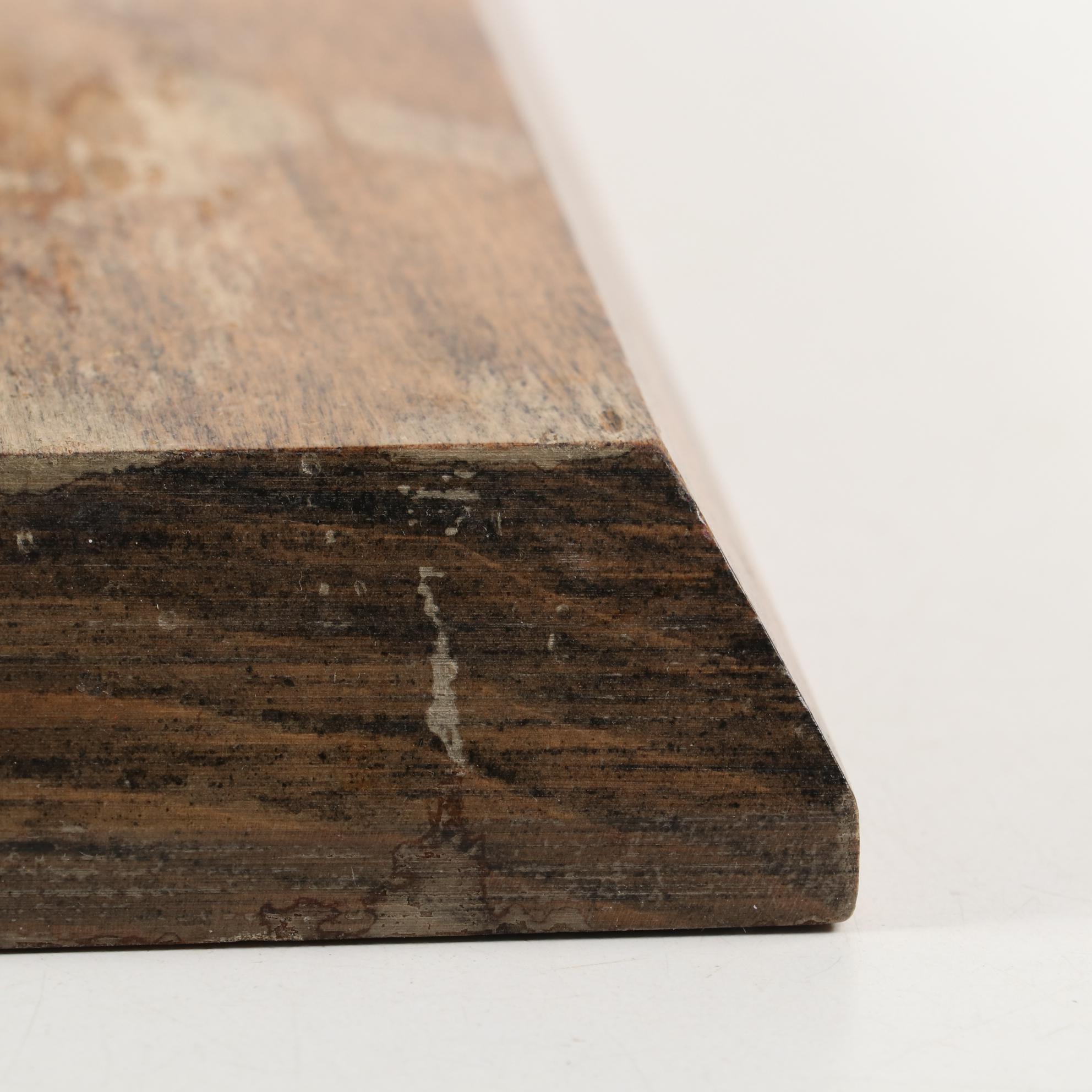 Vintner Brass and Oak Wine Opener with Cast Iron Walnut Stand