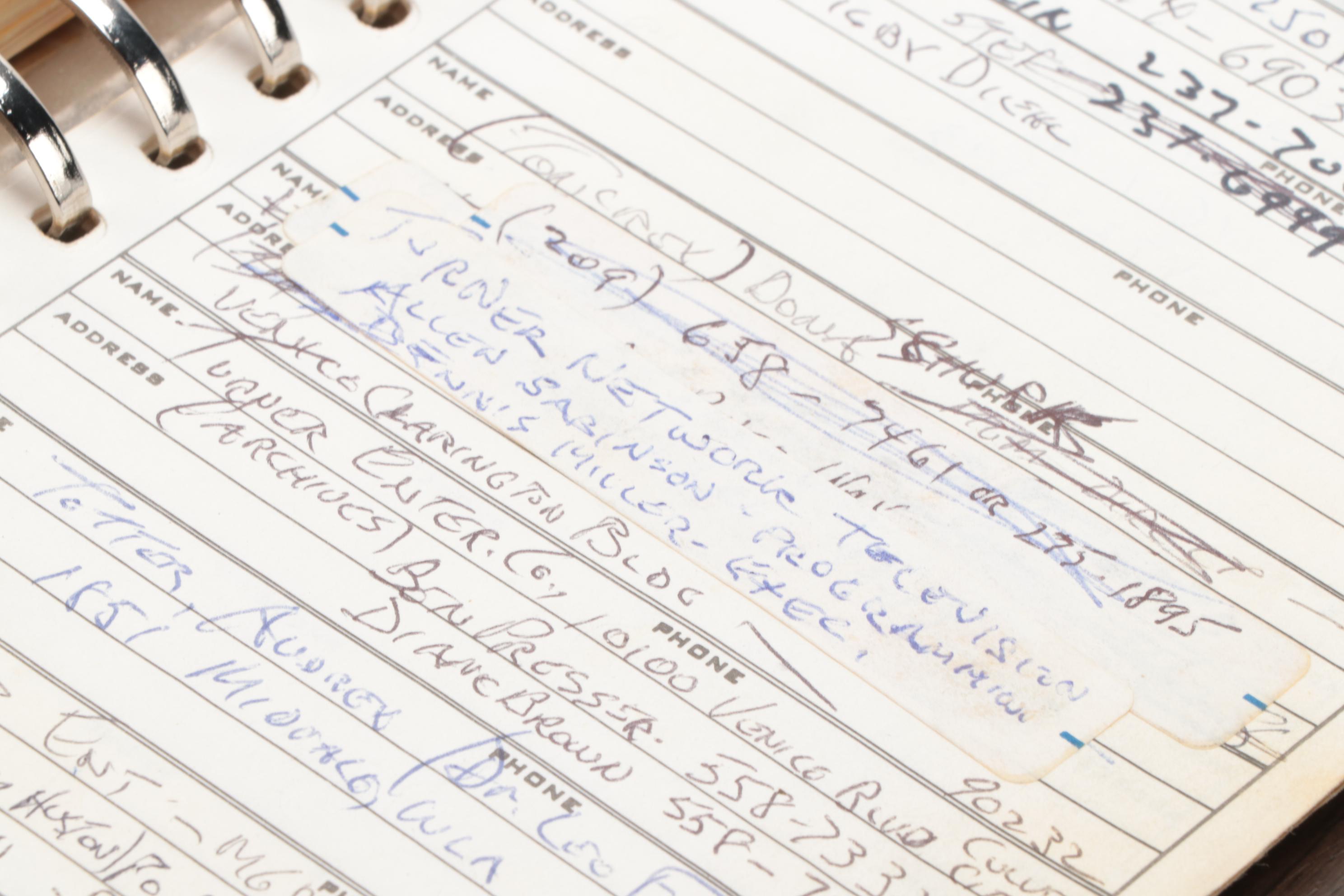 Samuel Marx's Personal Address and Phone Book Including Celebrities