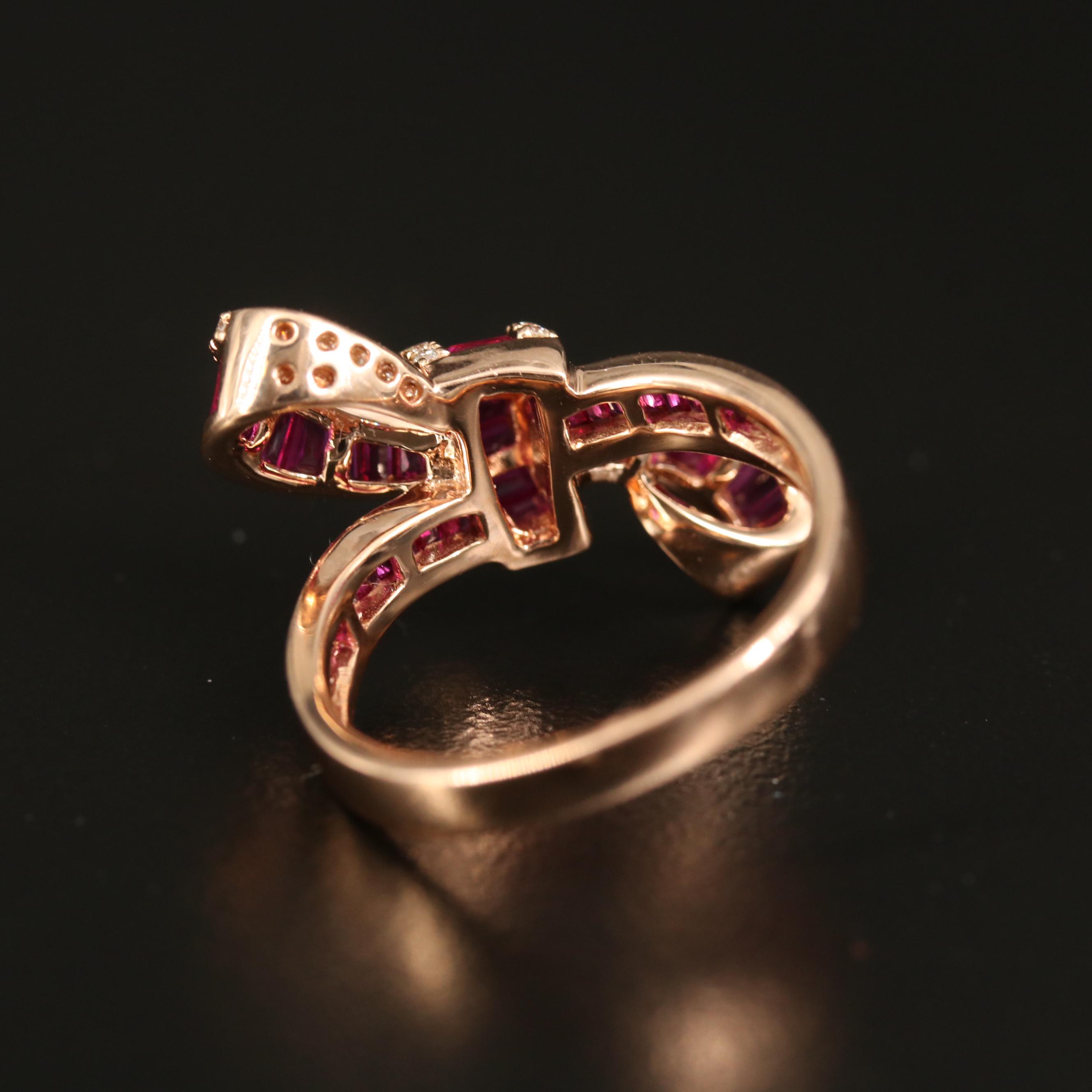 EFFY 14K Ruby and Diamond Bow Ring
