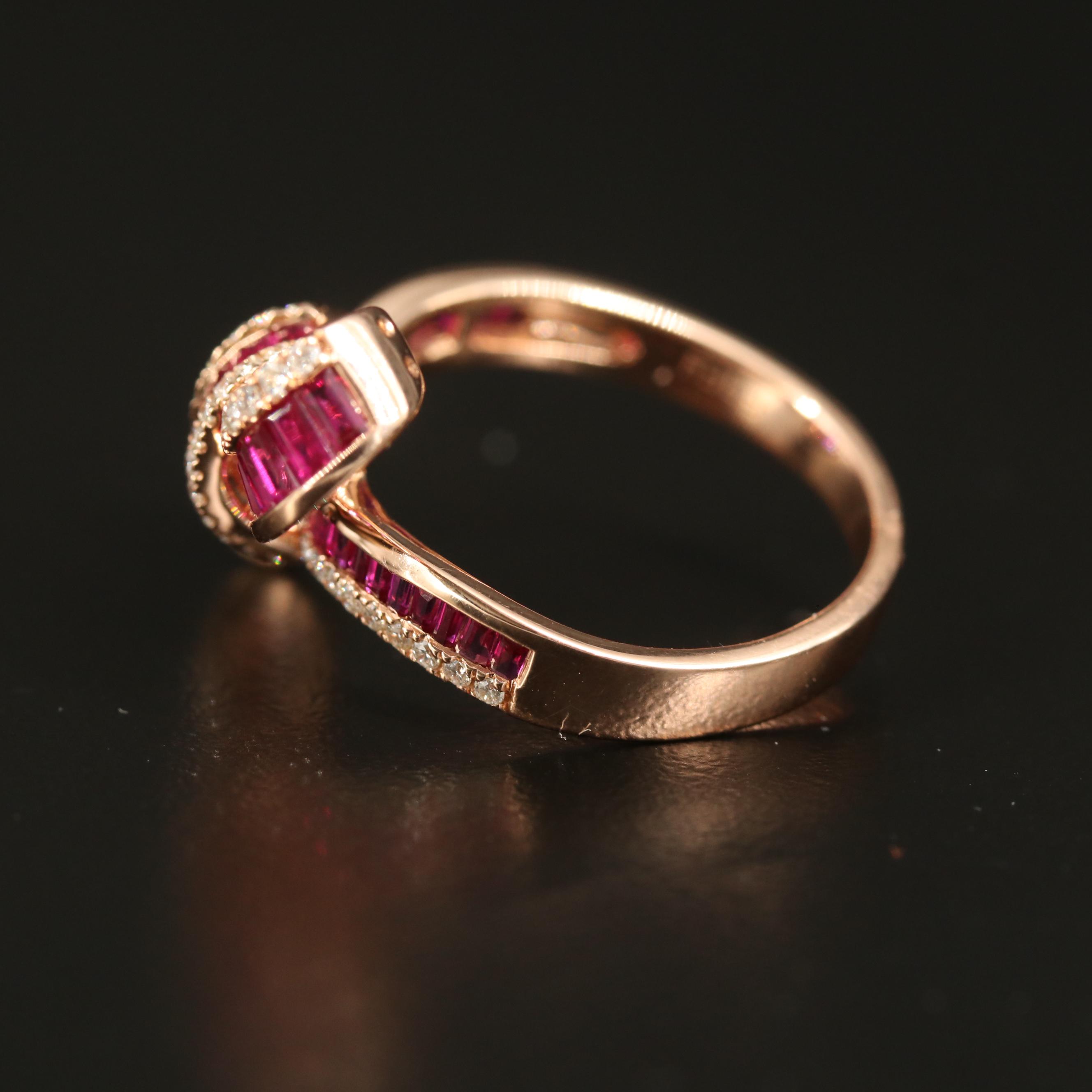 EFFY 14K Ruby and Diamond Bow Ring