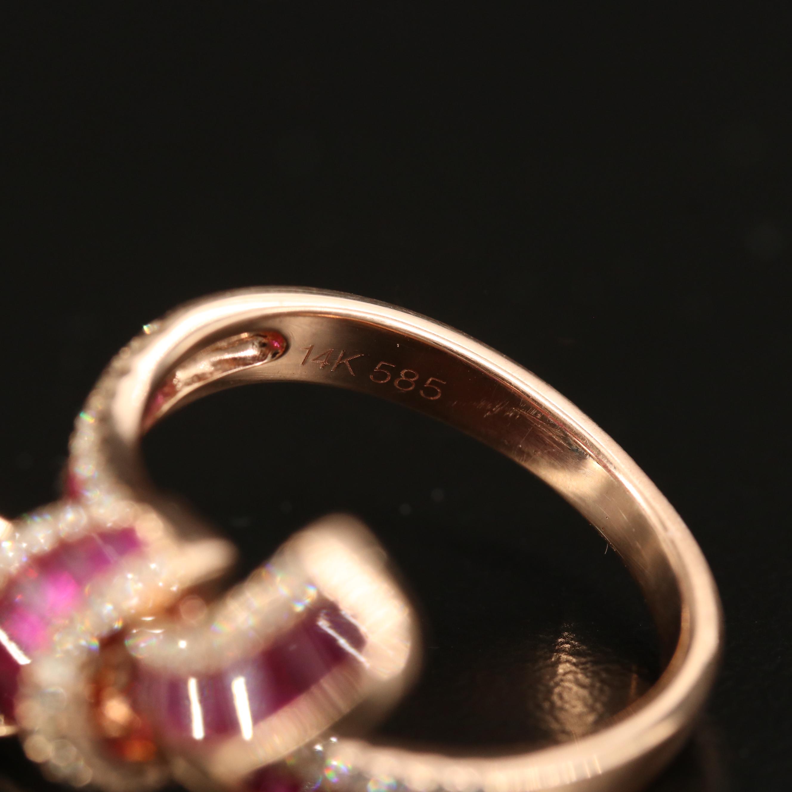 EFFY 14K Ruby and Diamond Bow Ring