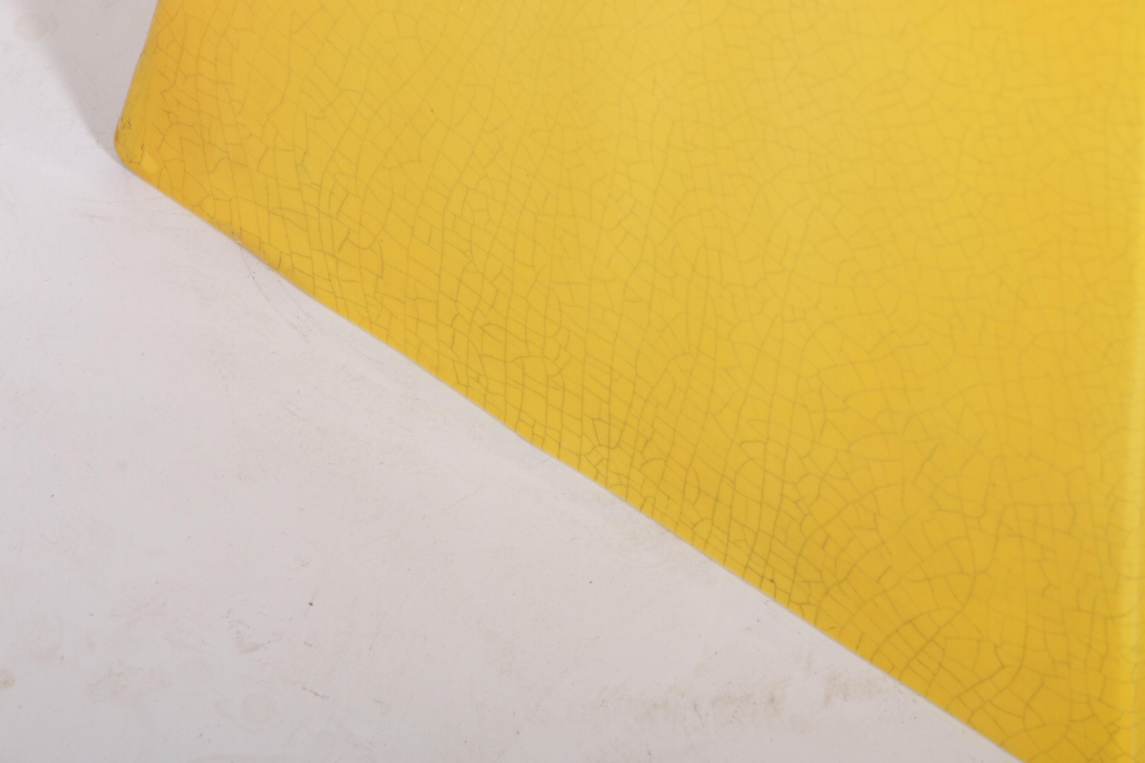 Yellow-Glazed Ceramic Outdoor Garden Stool