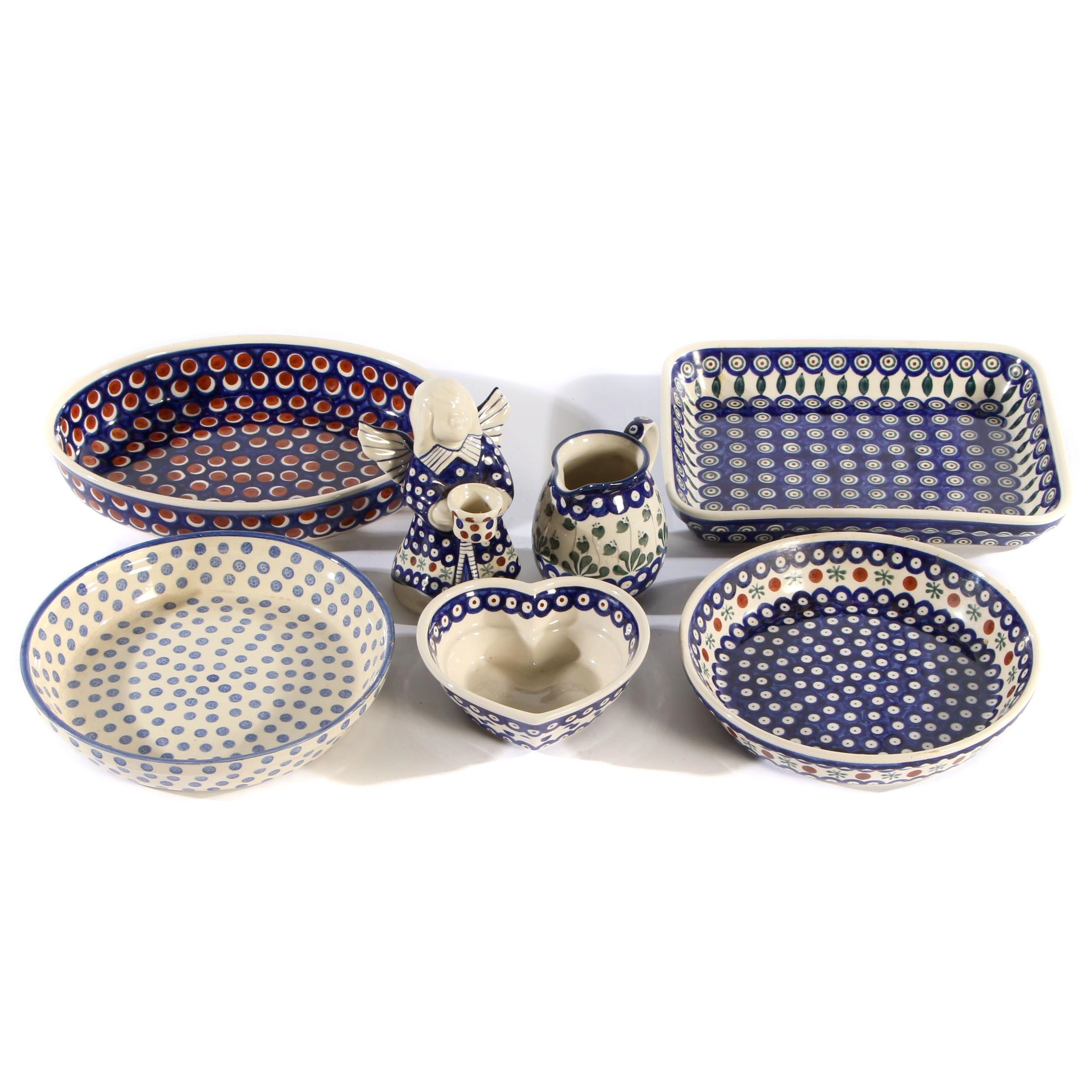 Boleslawiec Polish Pottery Dishes, Late 20th Century