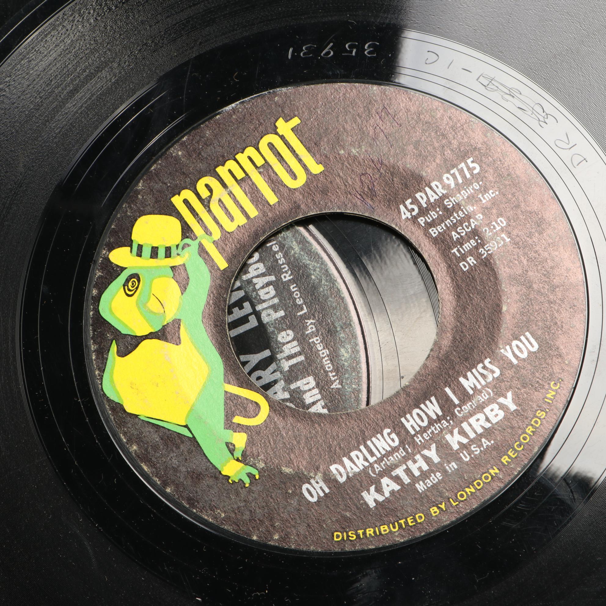 Marvin Gaye, The Beach Boys, Roy Orbison and Other 45 RPM Vinyl Records