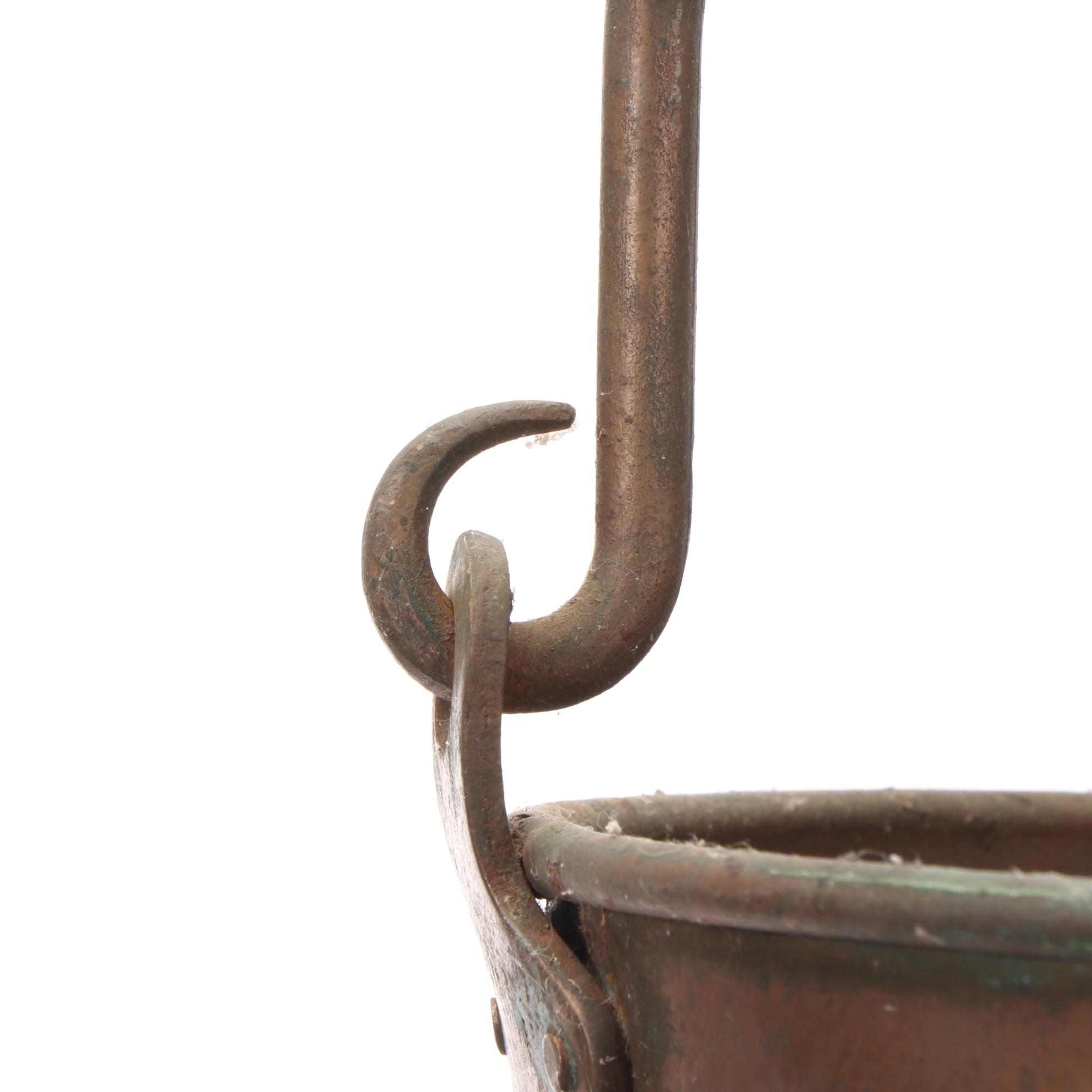 Round Bottom Copper Fire Bucket, Mid/Late 19th Century