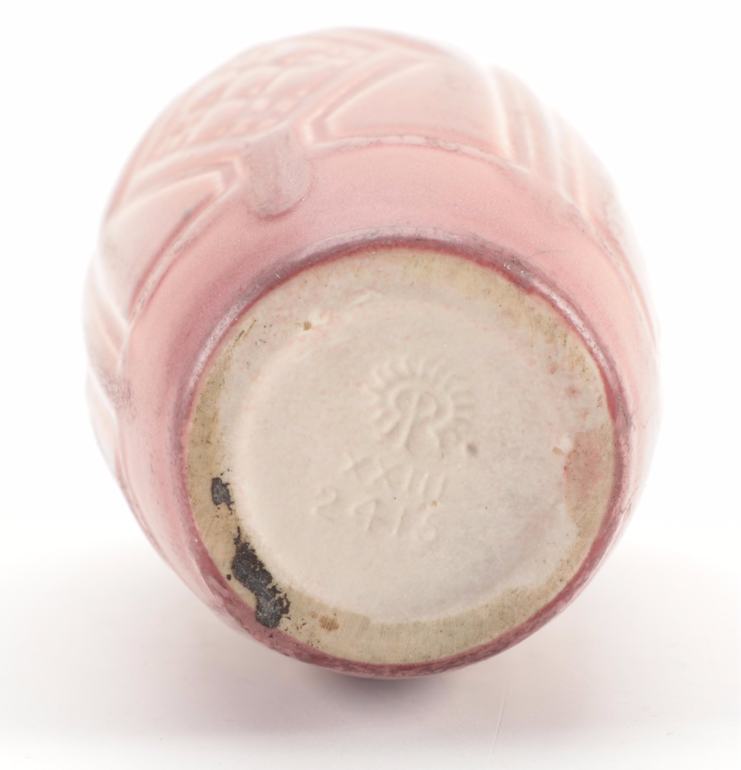 Rookwood Pottery Pink Matte Glaze Ceramic Vase, 1923