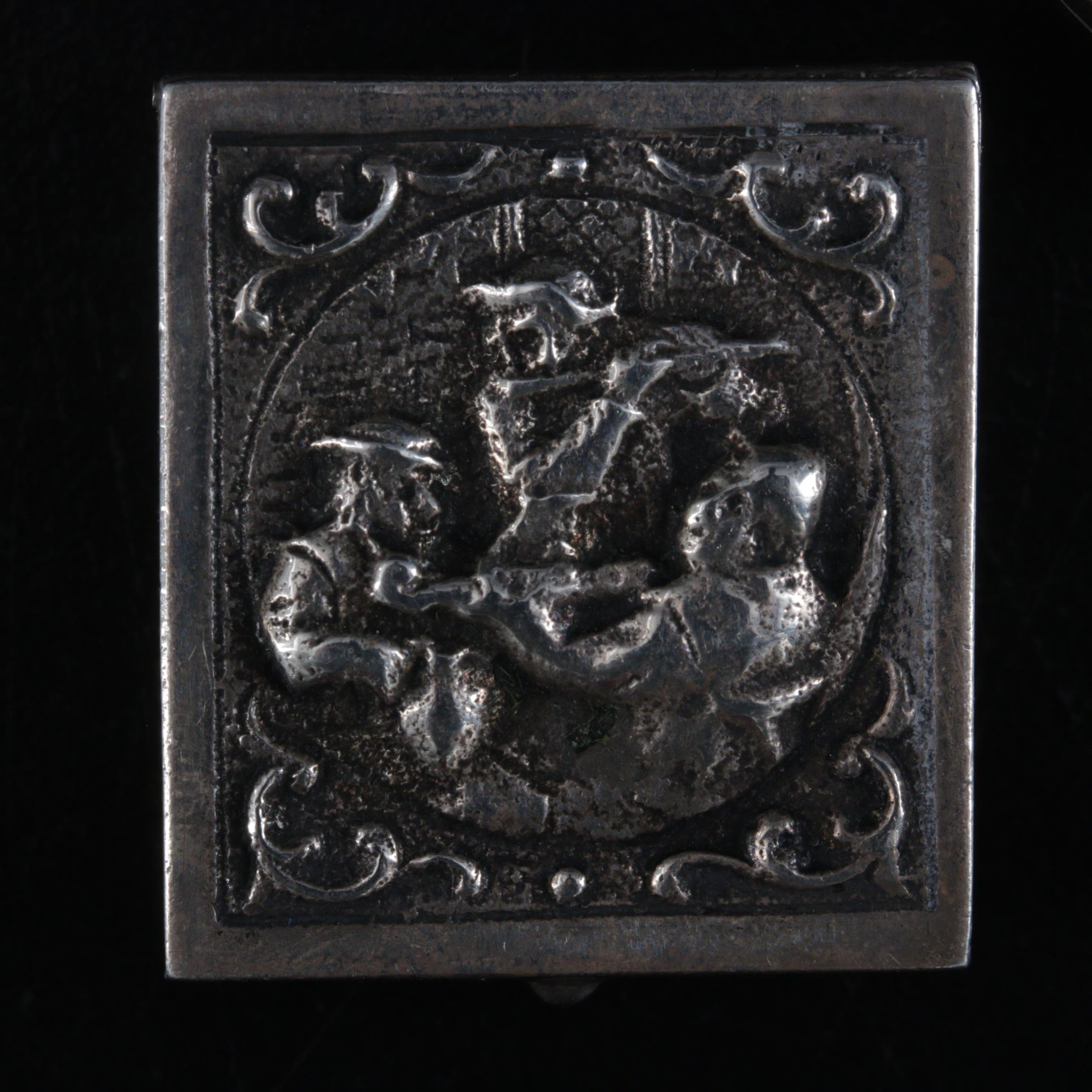 Dutch and Mexican Sterling Silver Repoussé Pill Boxes