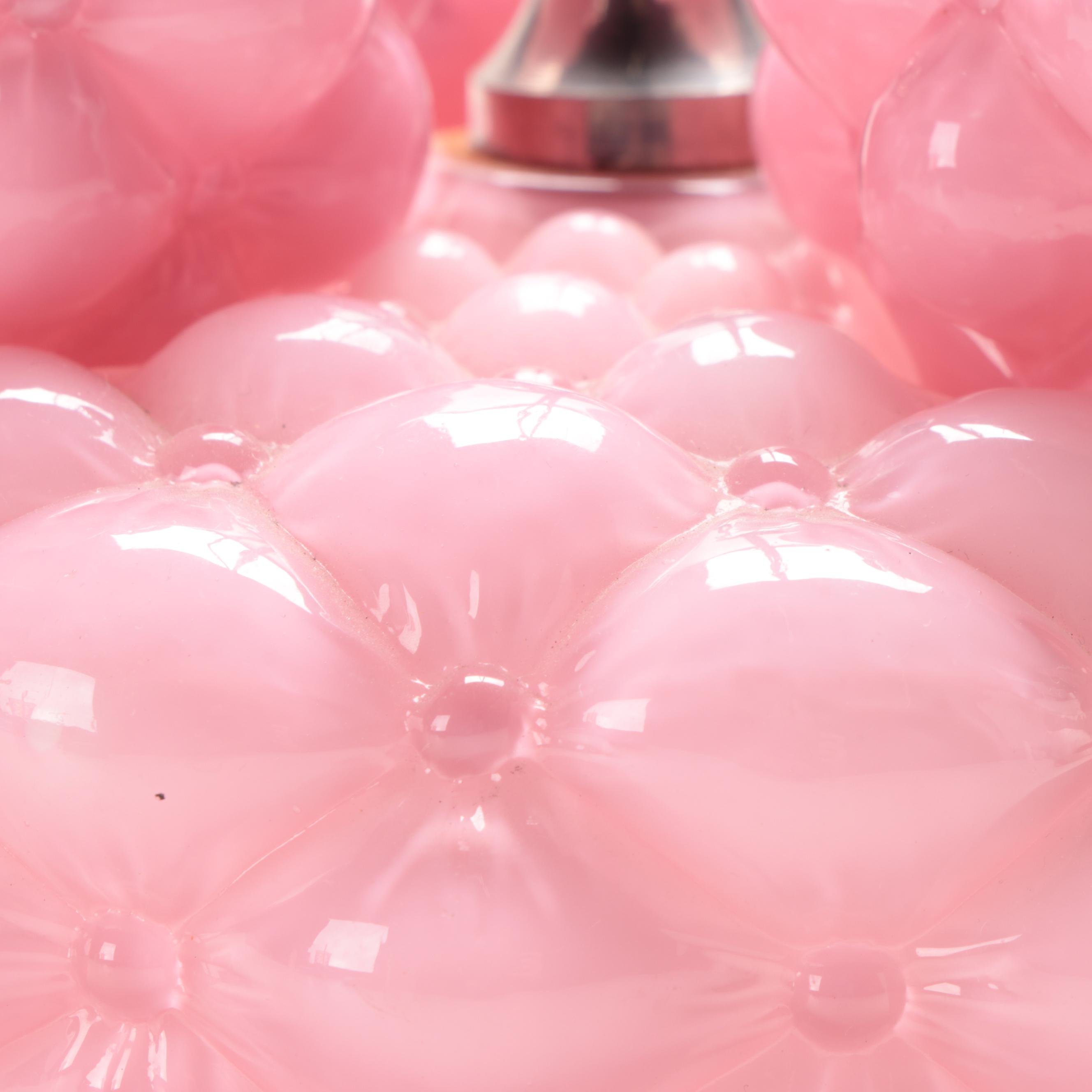 Fostoria Quilt Condiment Caddy and Other Opaque Pink and Other Castors